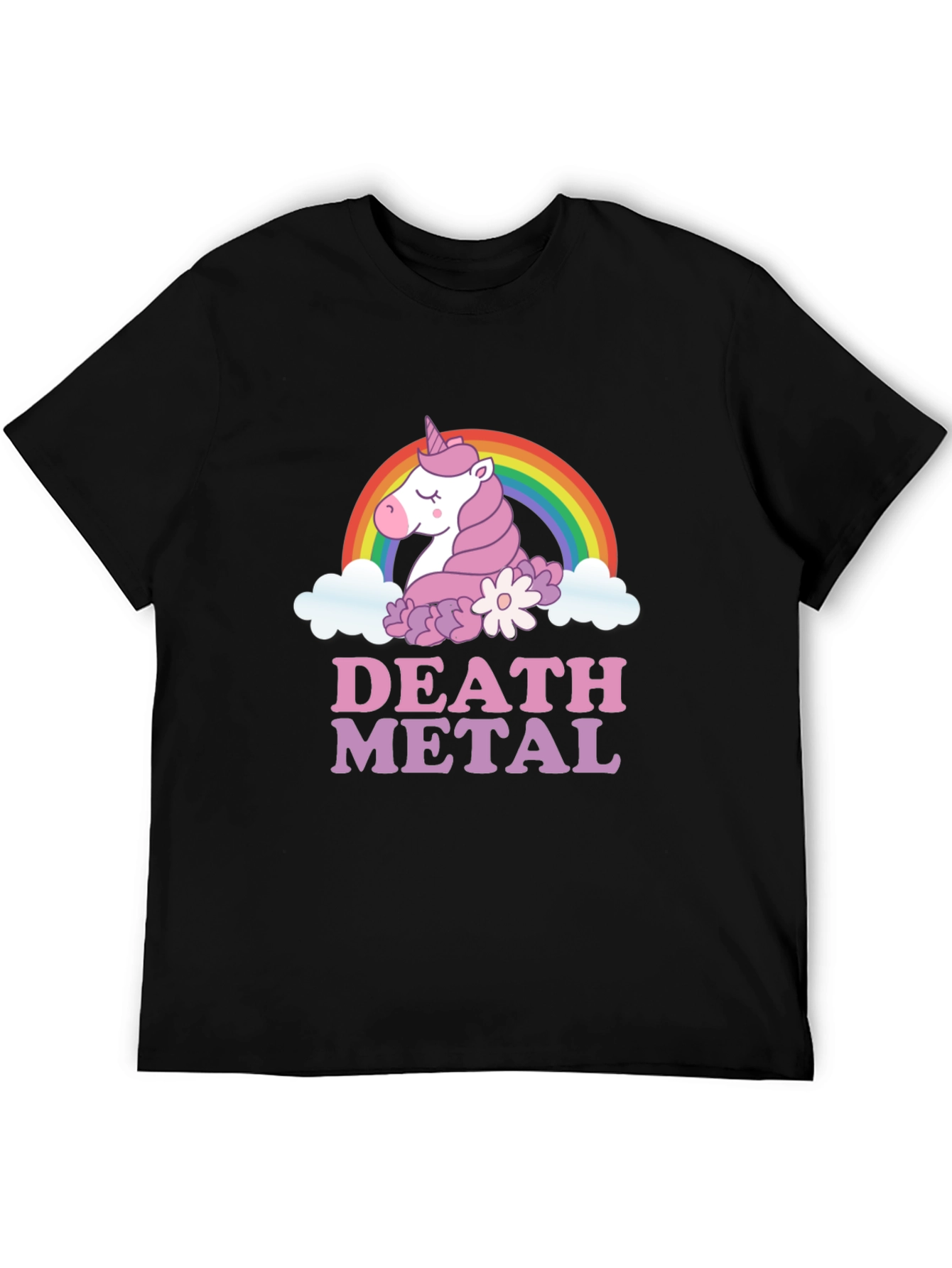 Death Metal Unicorn Graphic T-Shirt