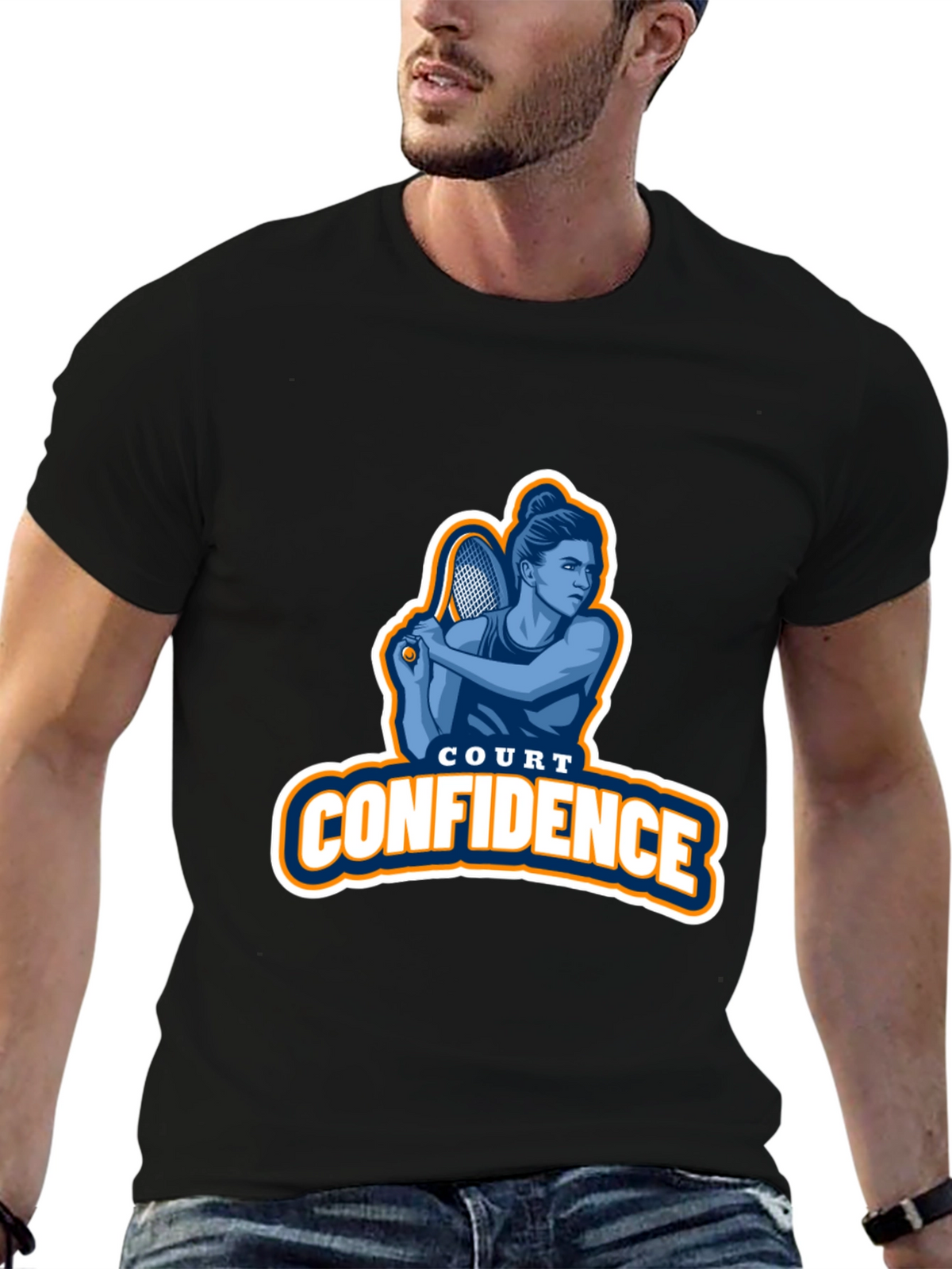 Court Confidence Tennis Graphic T-Shirt