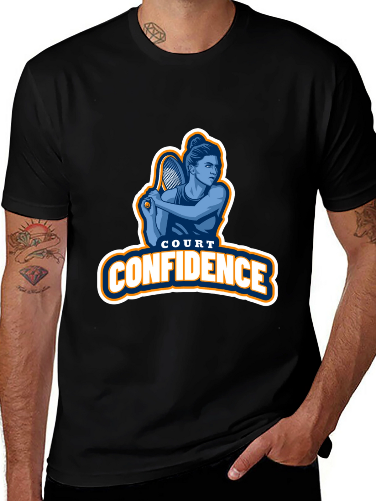 Court Confidence Tennis Graphic T-Shirt