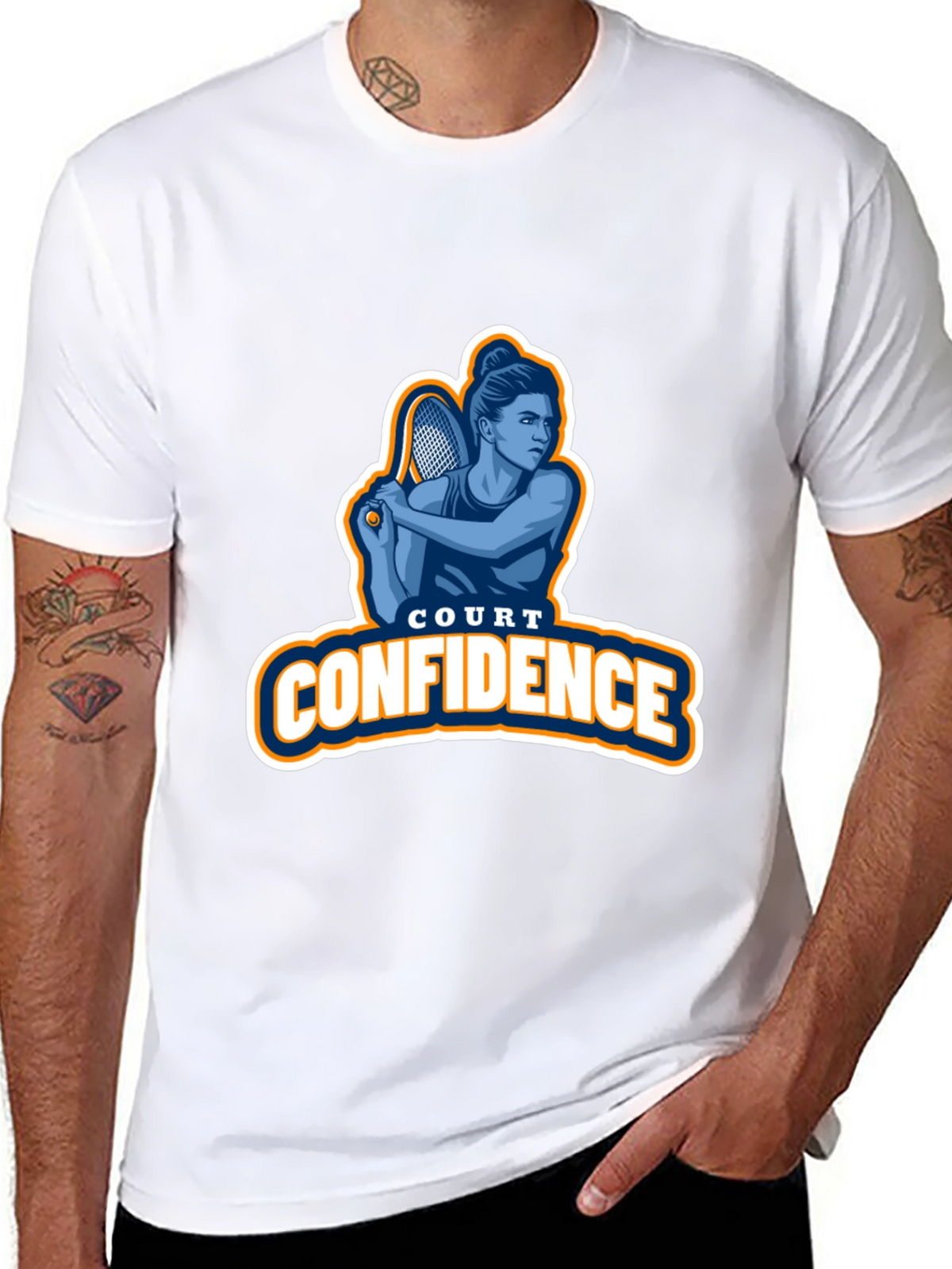 Court Confidence Tennis Graphic T-Shirt