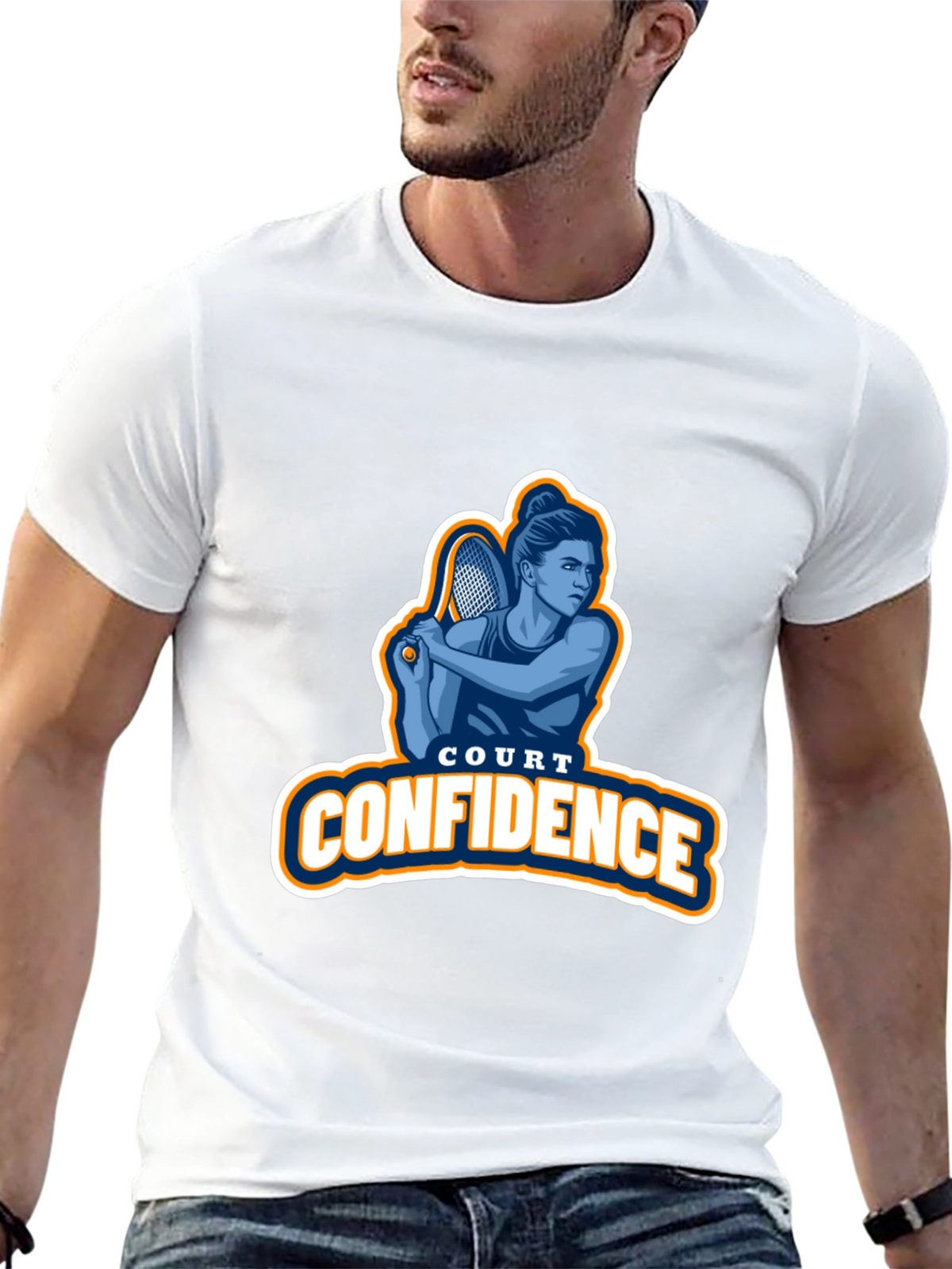 Court Confidence Tennis Graphic T-Shirt
