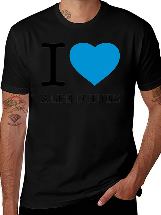 I Love Alpe DHuez Black T-Shirt