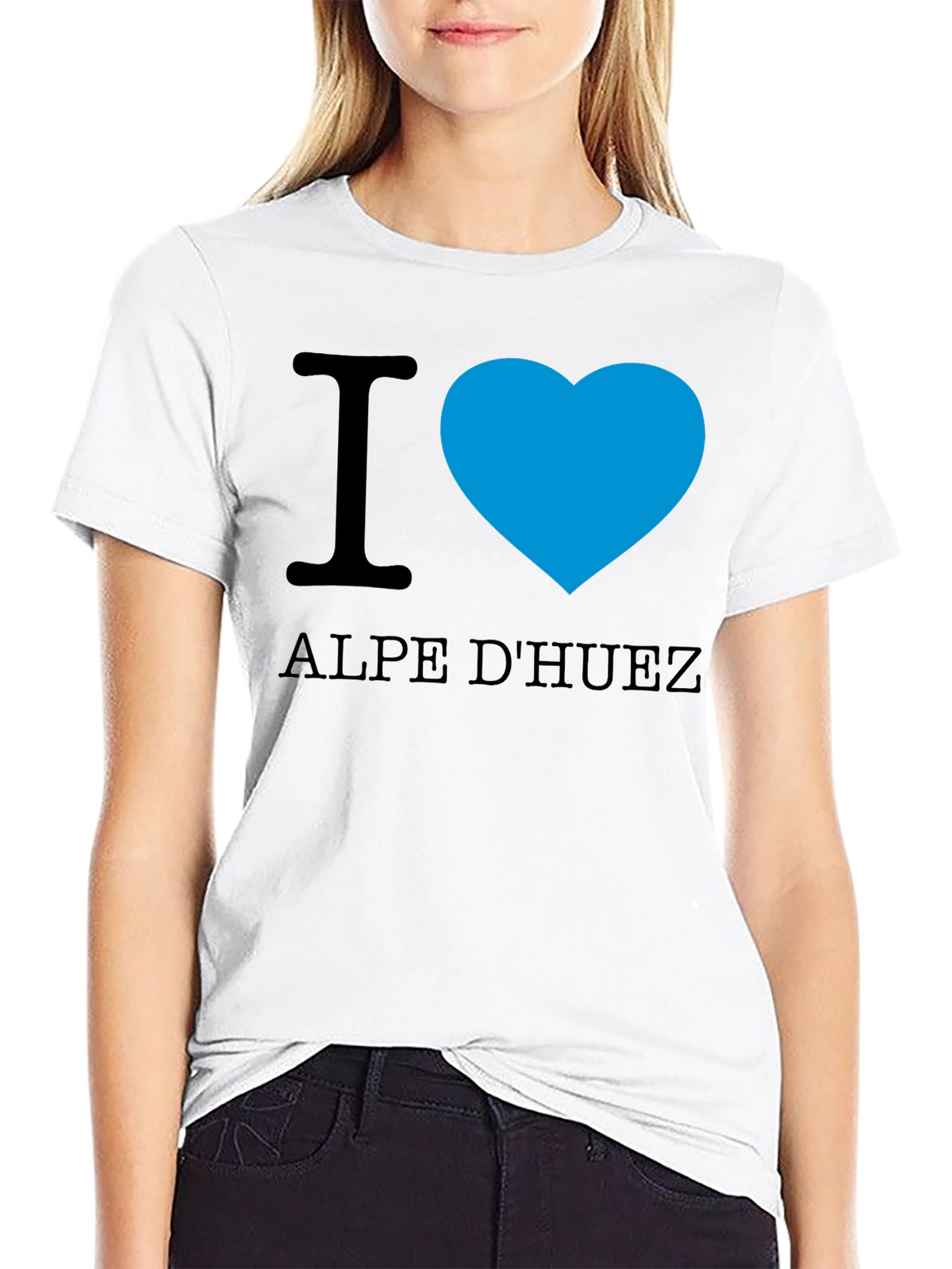 I Love Alpe DHuez Black T-Shirt