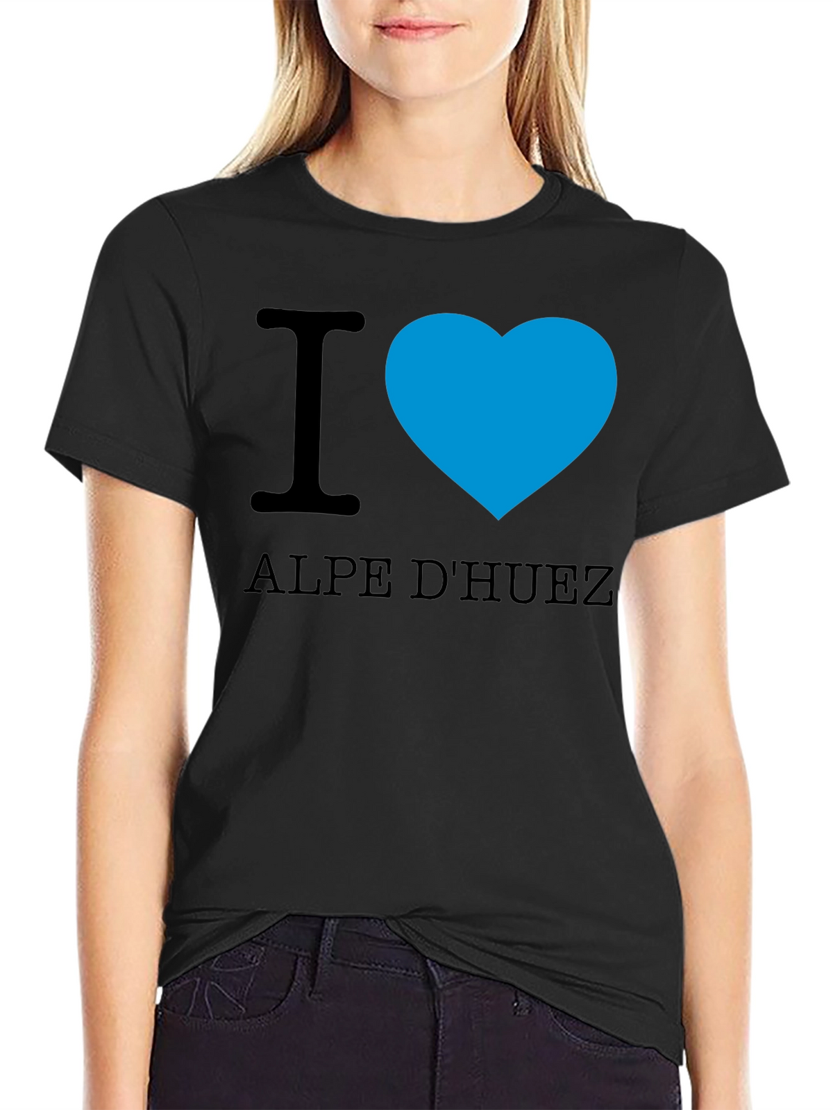 I Love Alpe DHuez Black T-Shirt
