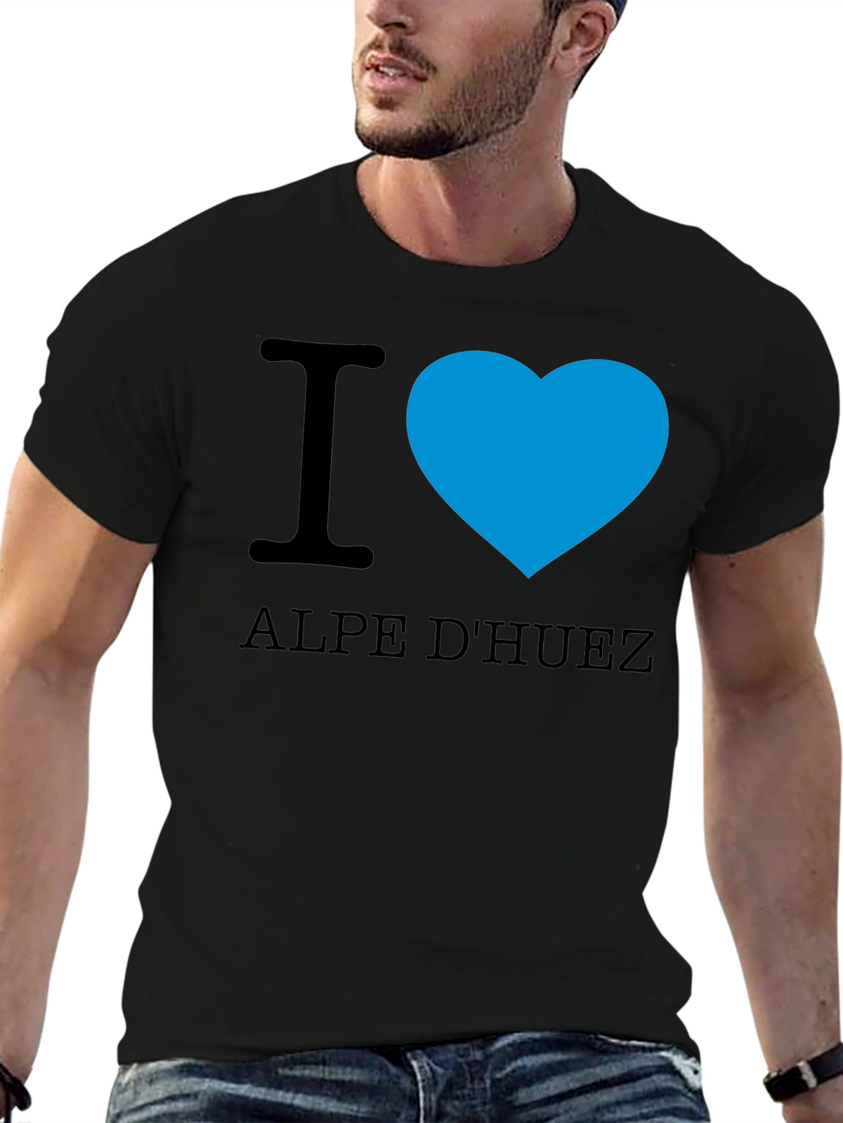 I Love Alpe DHuez Black T-Shirt