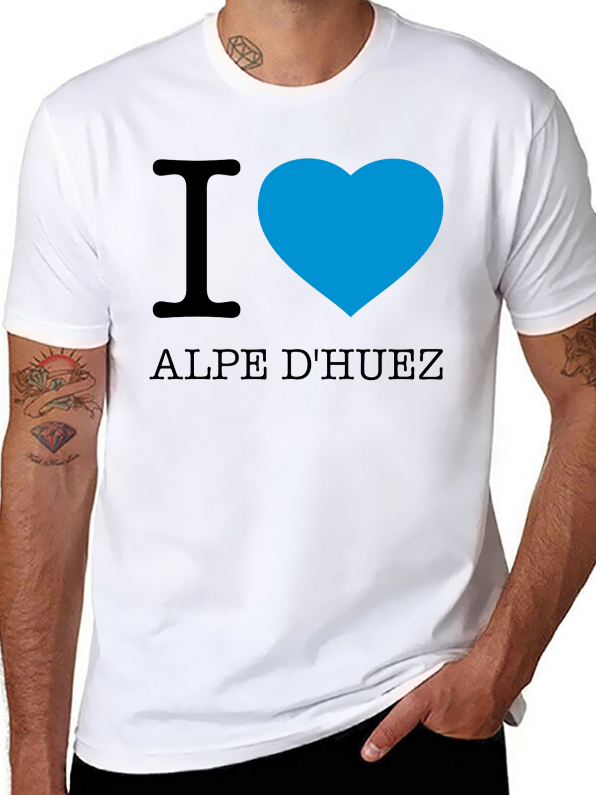 I Love Alpe DHuez Black T-Shirt