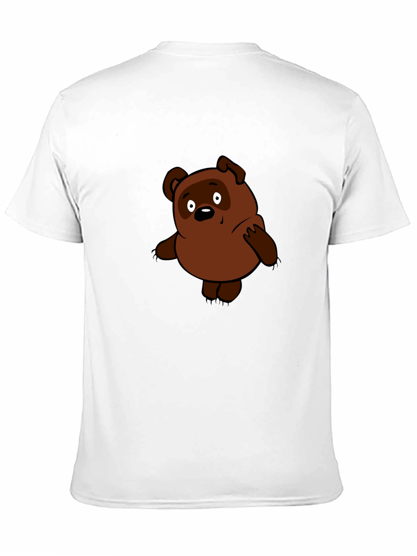 Cartoon Bear Black T-Shirt