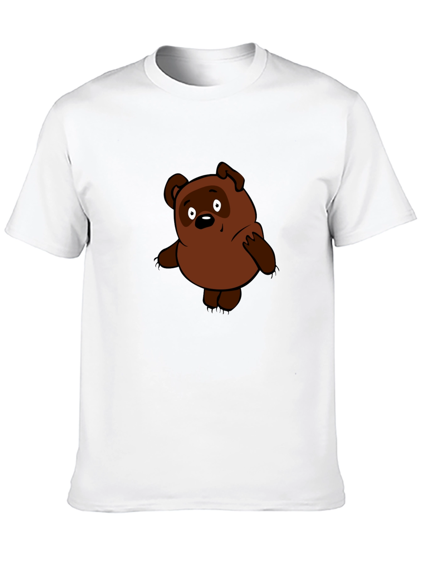 Cartoon Bear Black T-Shirt