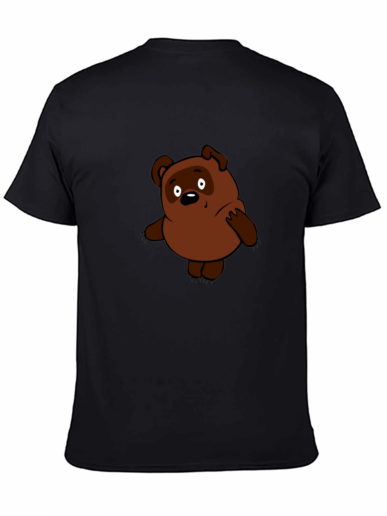 Cartoon Bear Black T-Shirt