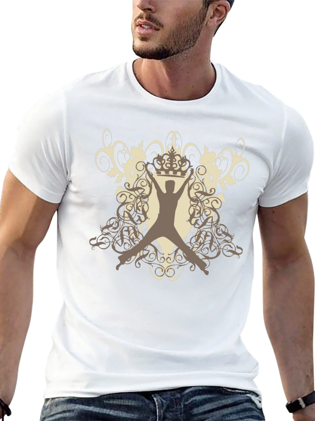 King Jump Tee - Graphic Print Black T-Shirt