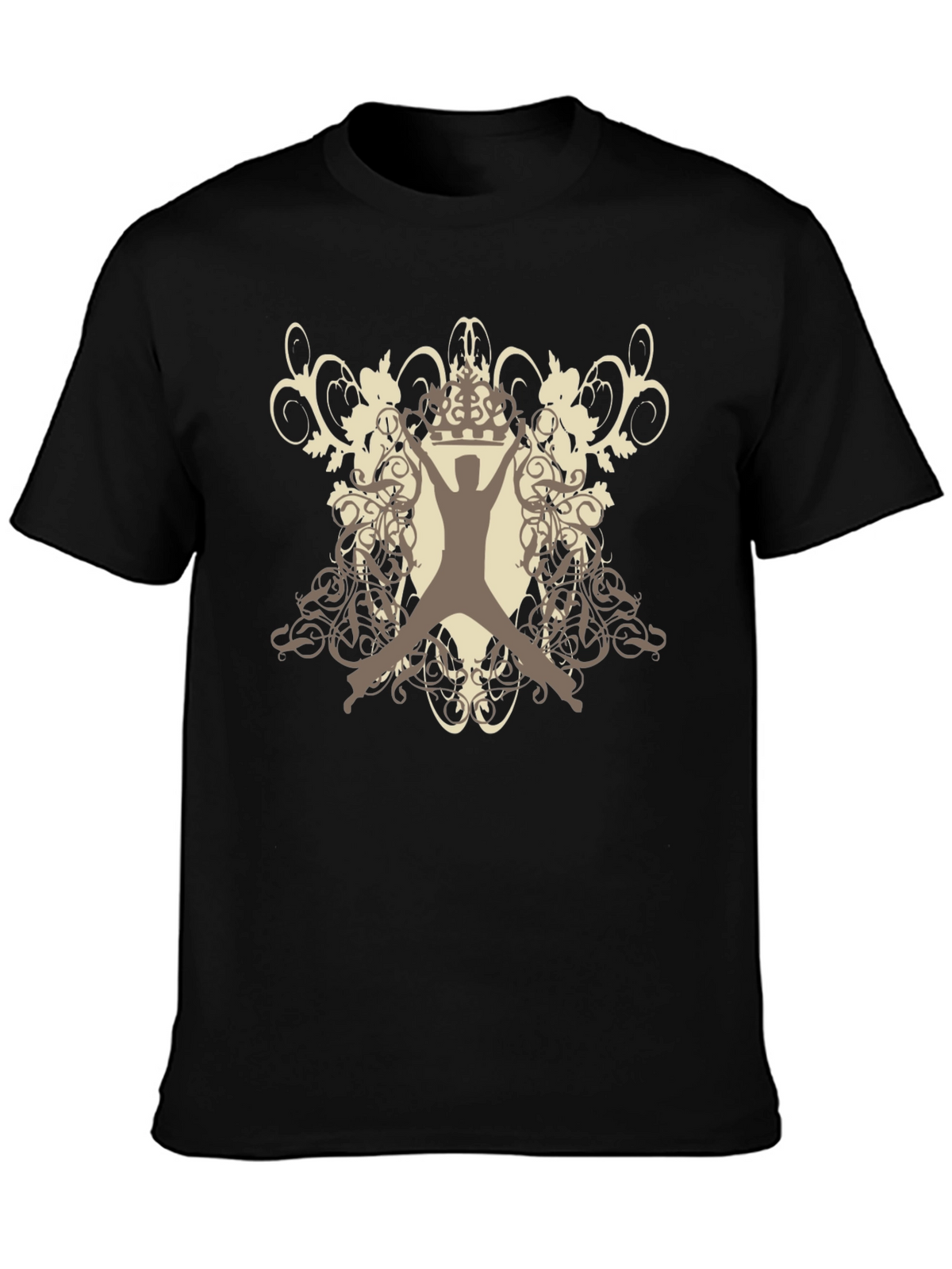 King Jump Tee - Graphic Print Black T-Shirt