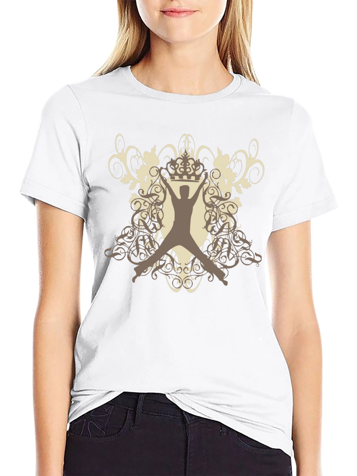 King Jump Tee - Graphic Print Black T-Shirt
