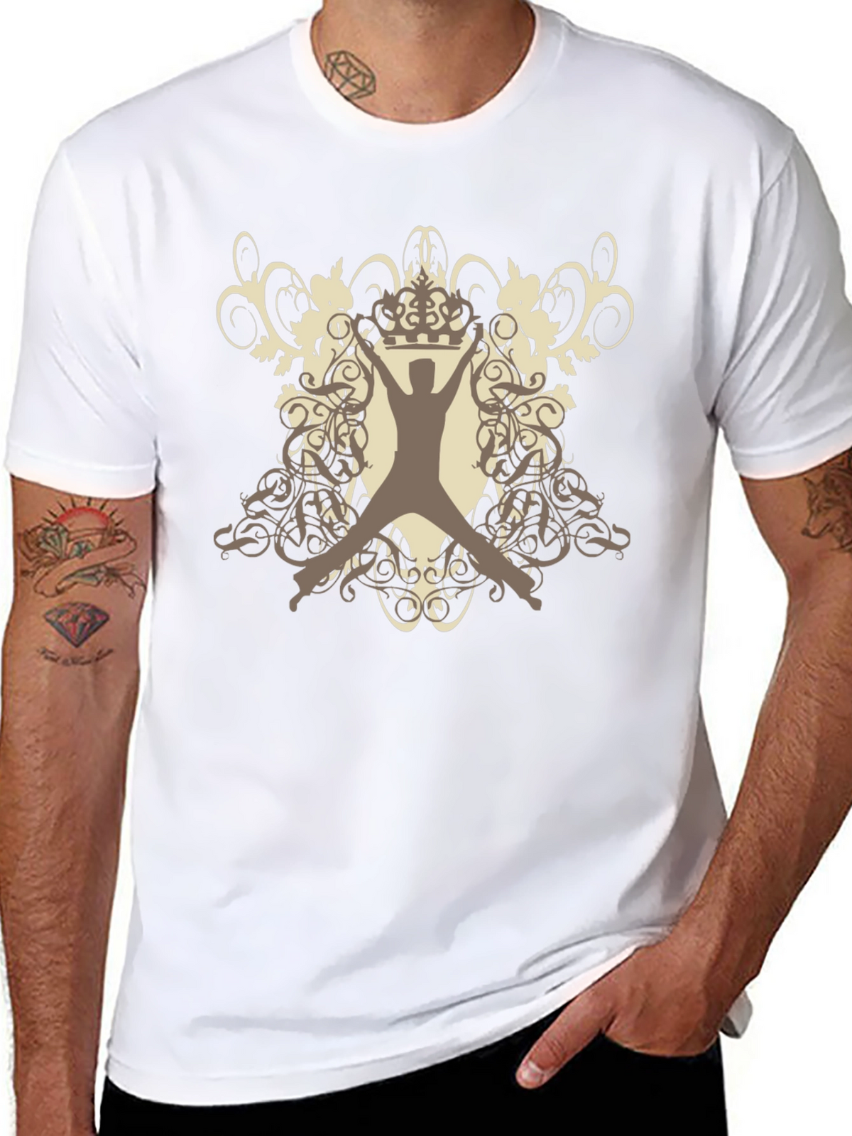 King Jump Tee - Graphic Print Black T-Shirt