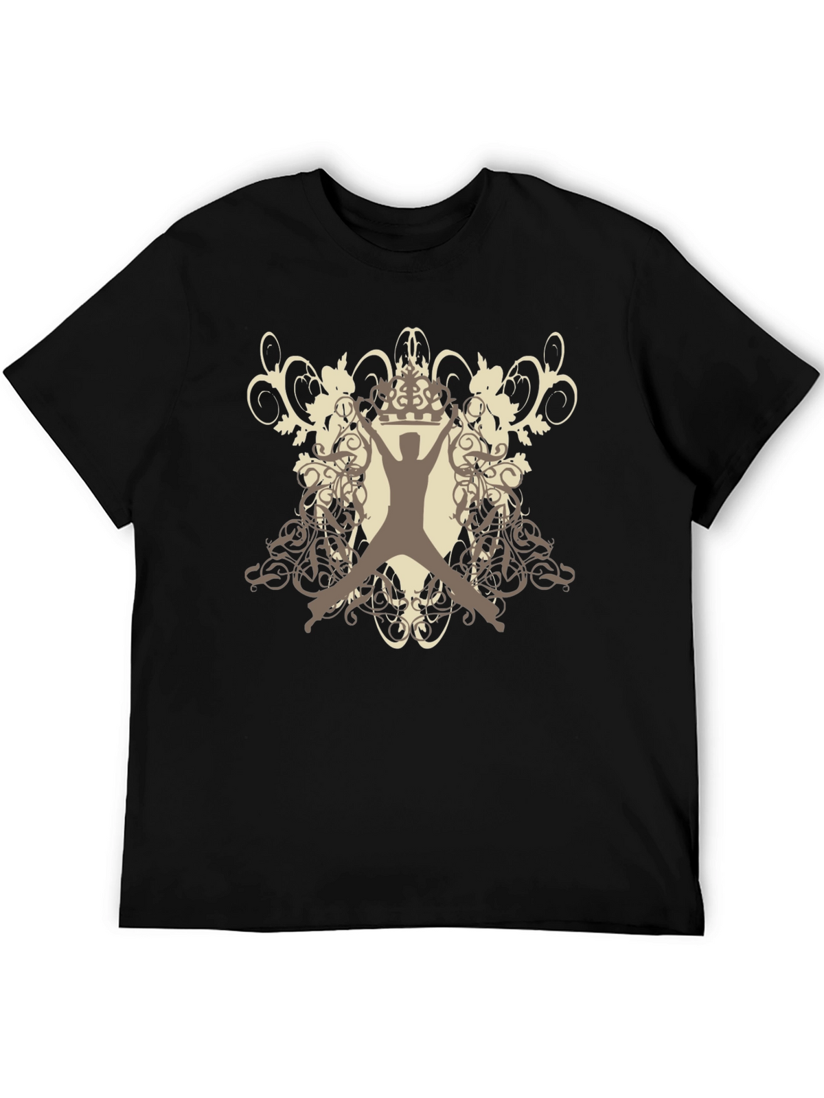 King Jump Tee - Graphic Print Black T-Shirt