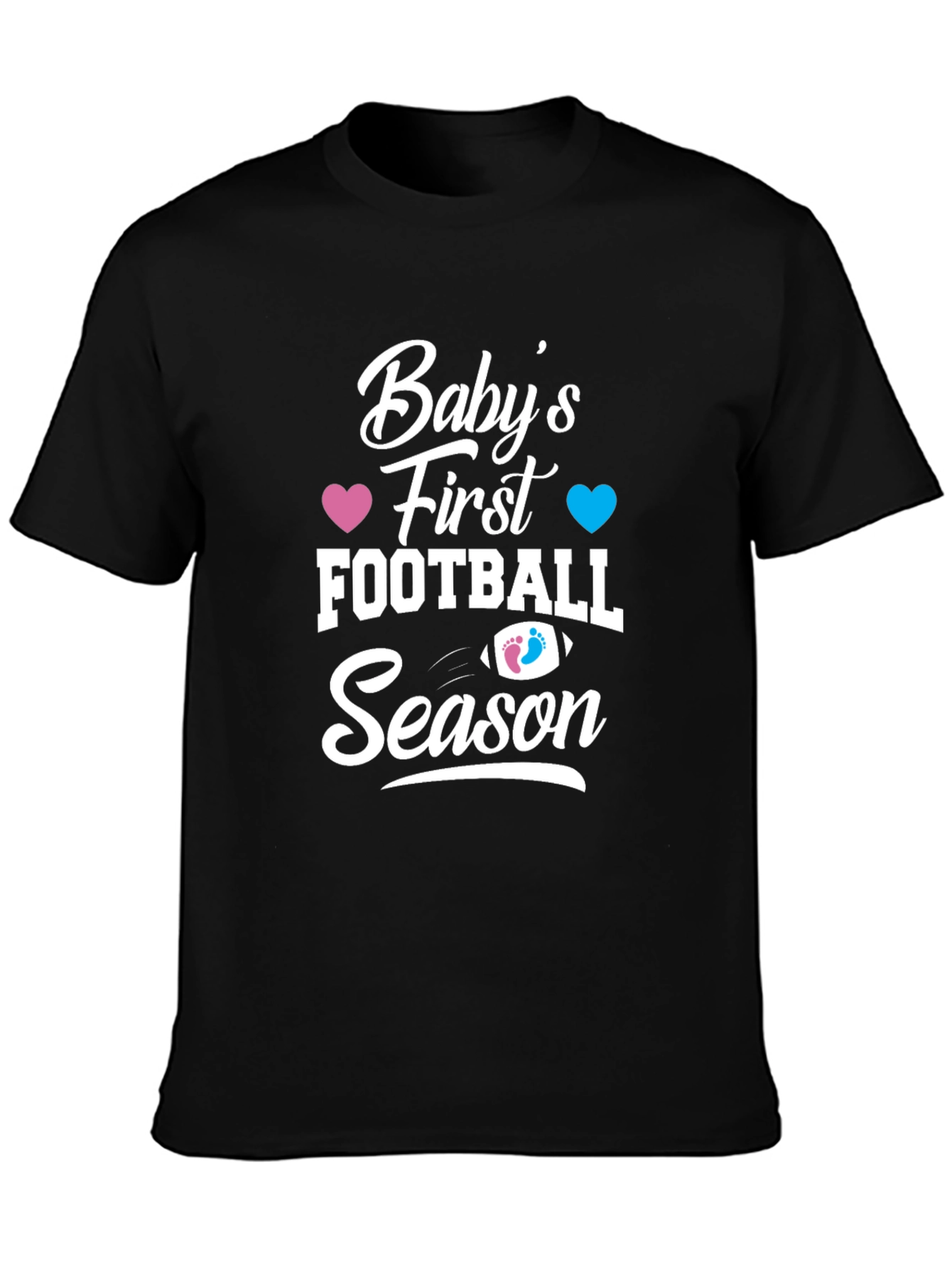 Babys First Football Season Gender Reveal T-Shirt
