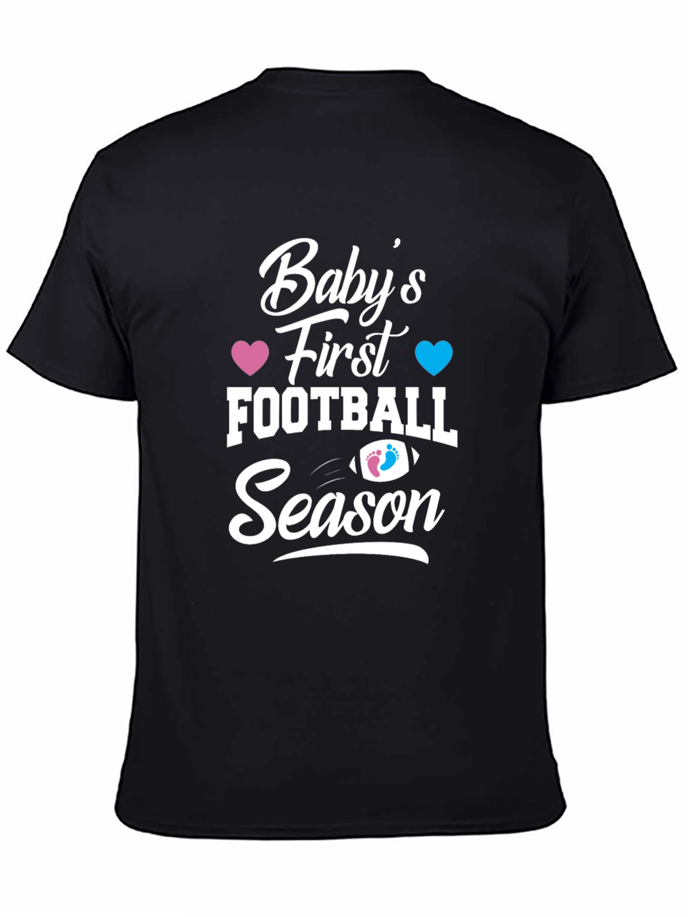 Babys First Football Season Gender Reveal T-Shirt