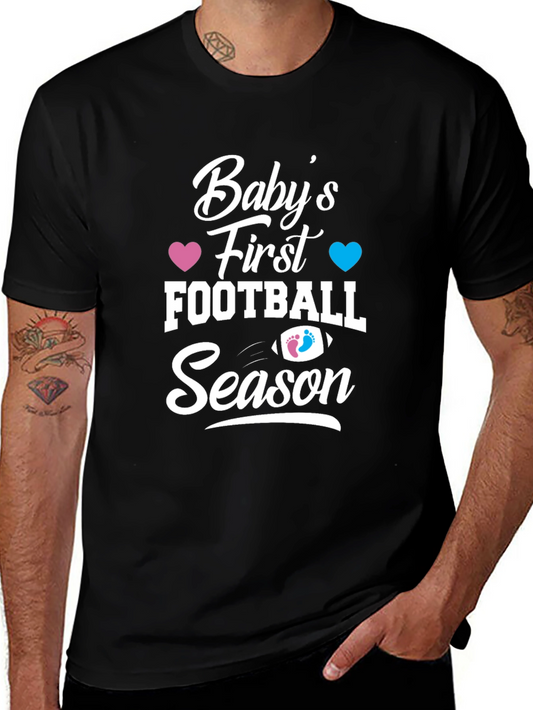 Babys First Football Season Gender Reveal T-Shirt