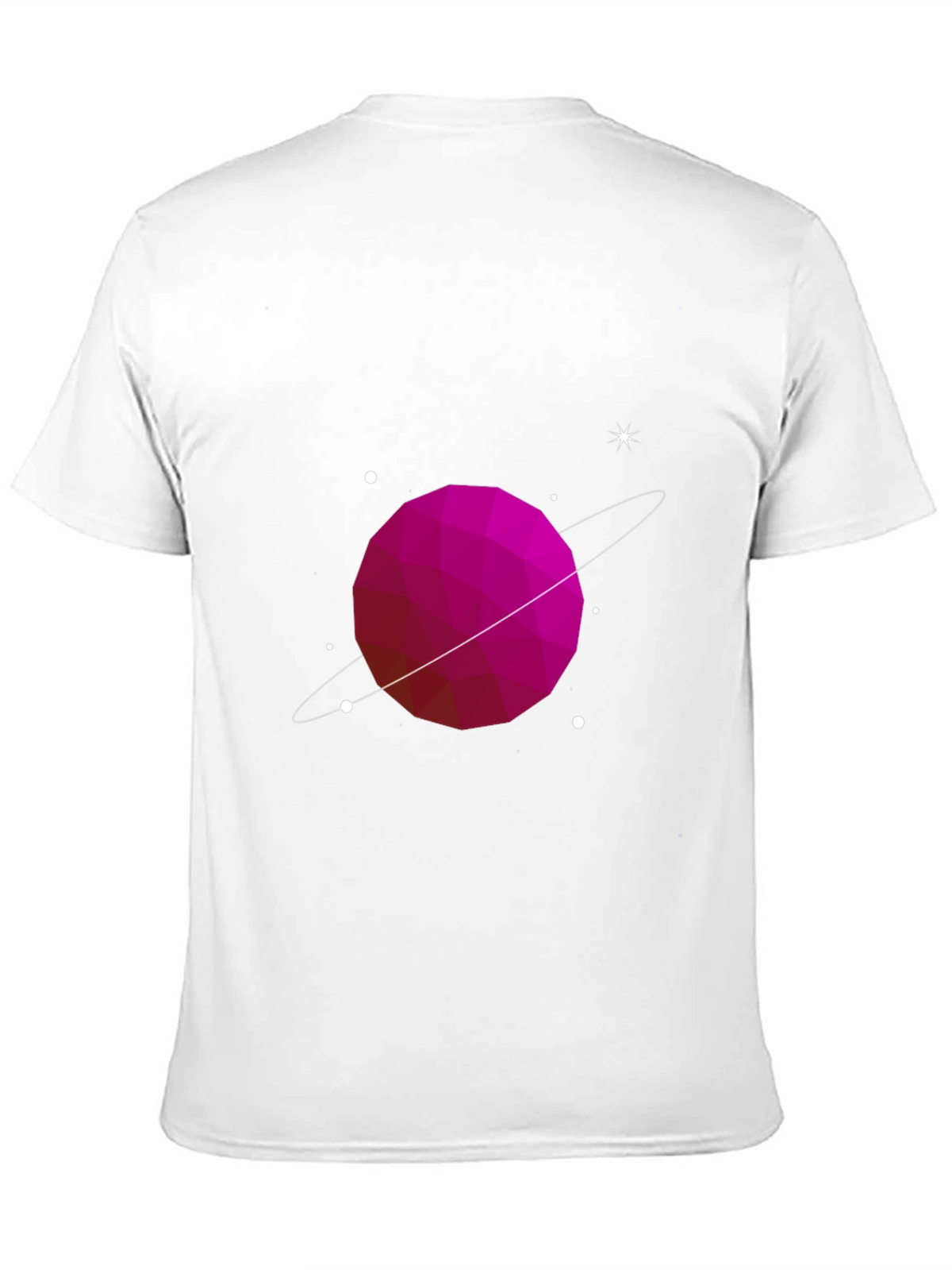 Geometric Planet Graphic Tee - Black Cotton Comfort