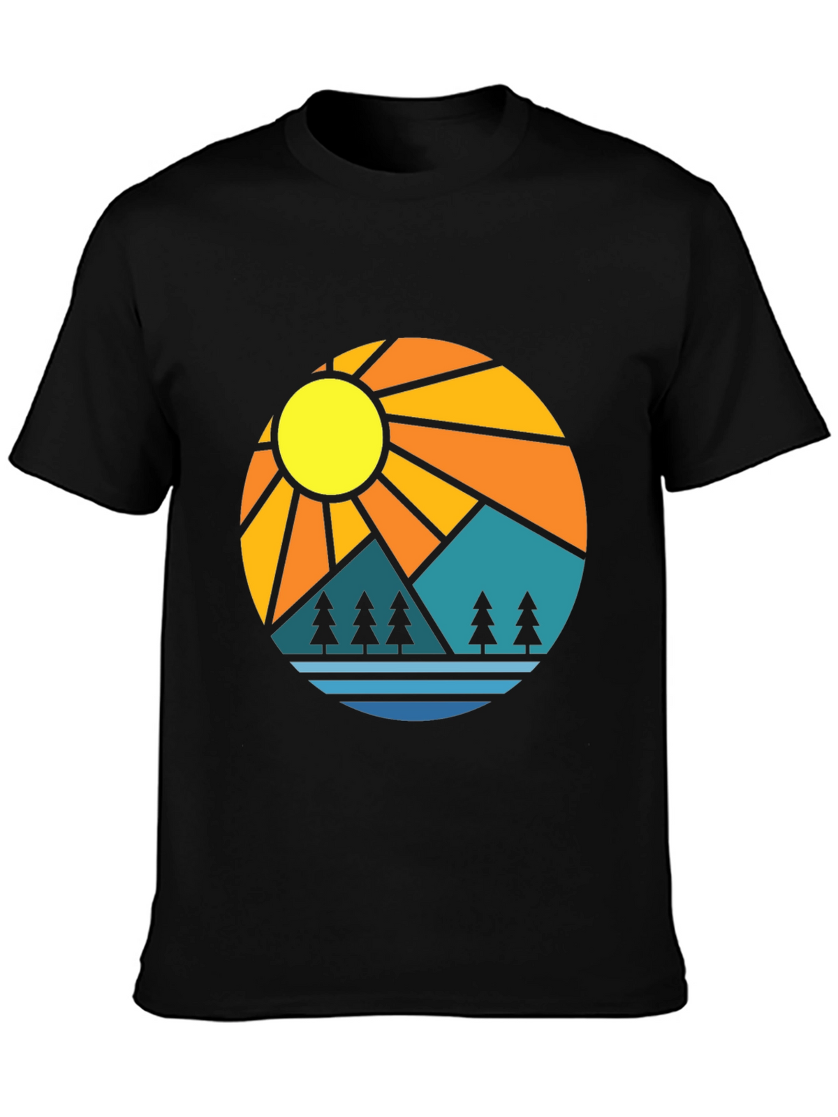 Mountain Sun Graphic Tee - Stylish Outdoor Design