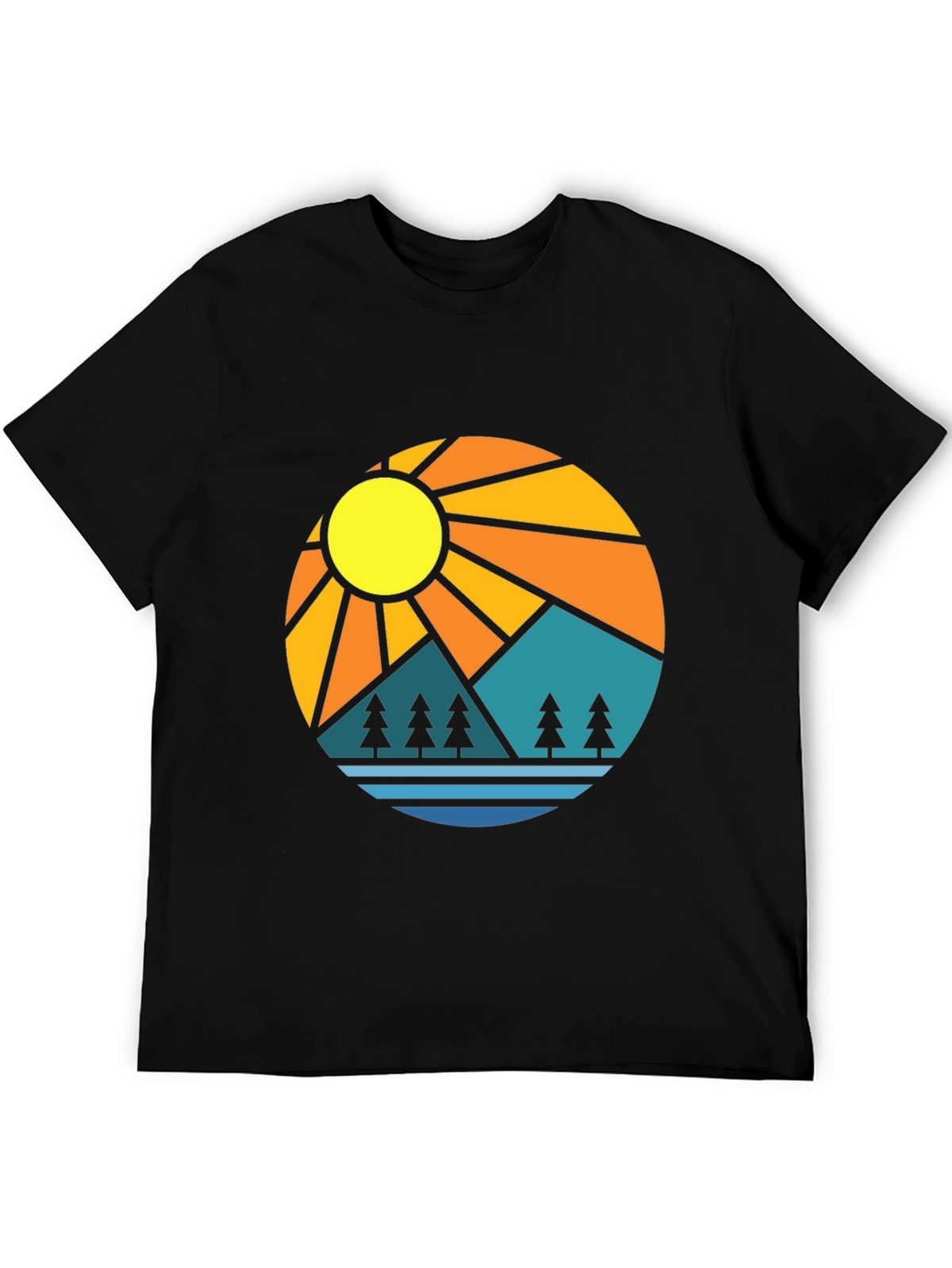 Mountain Sun Graphic Tee - Stylish Outdoor Design