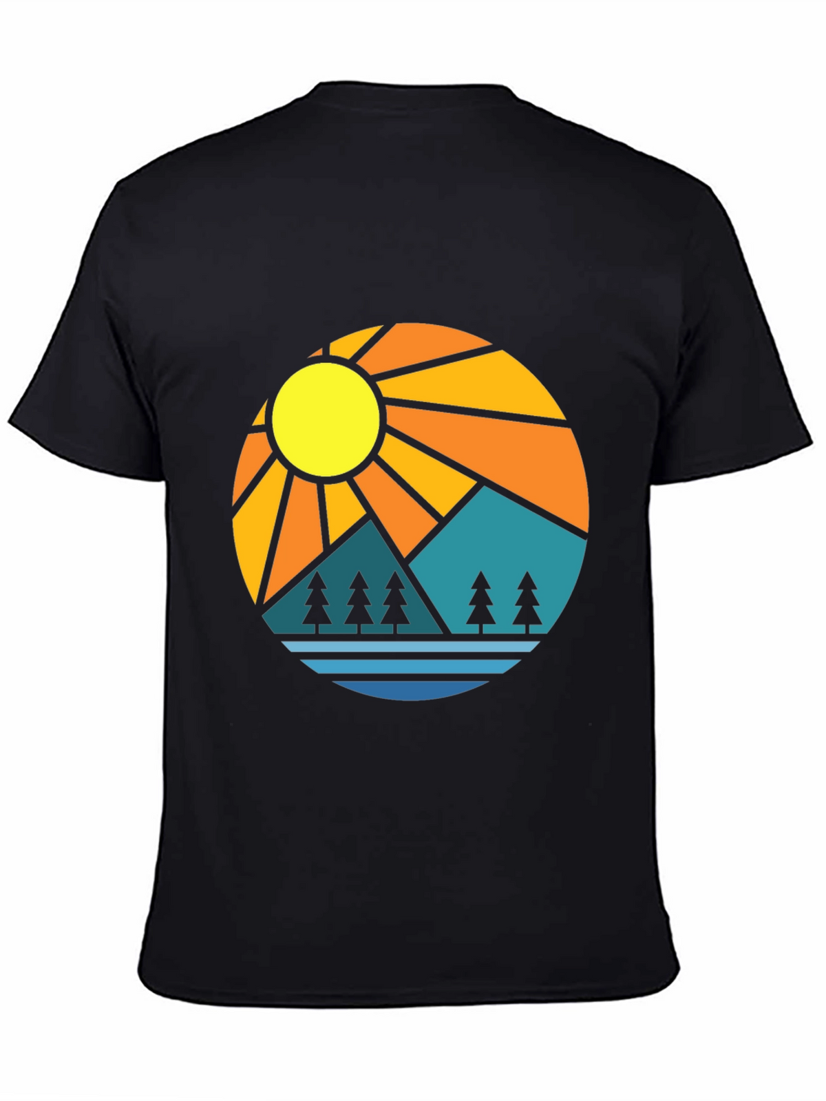 Mountain Sun Graphic Tee - Stylish Outdoor Design