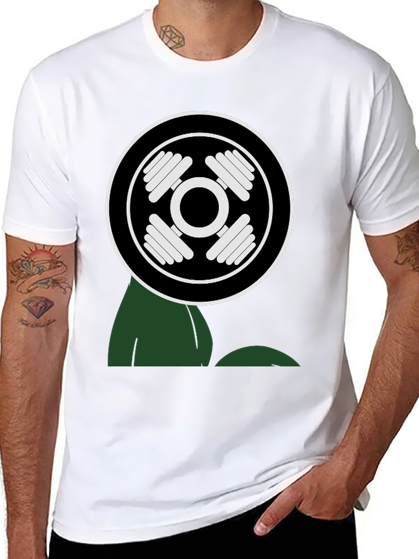 Workout Power T-Shirt - Black Cotton Gym Tee