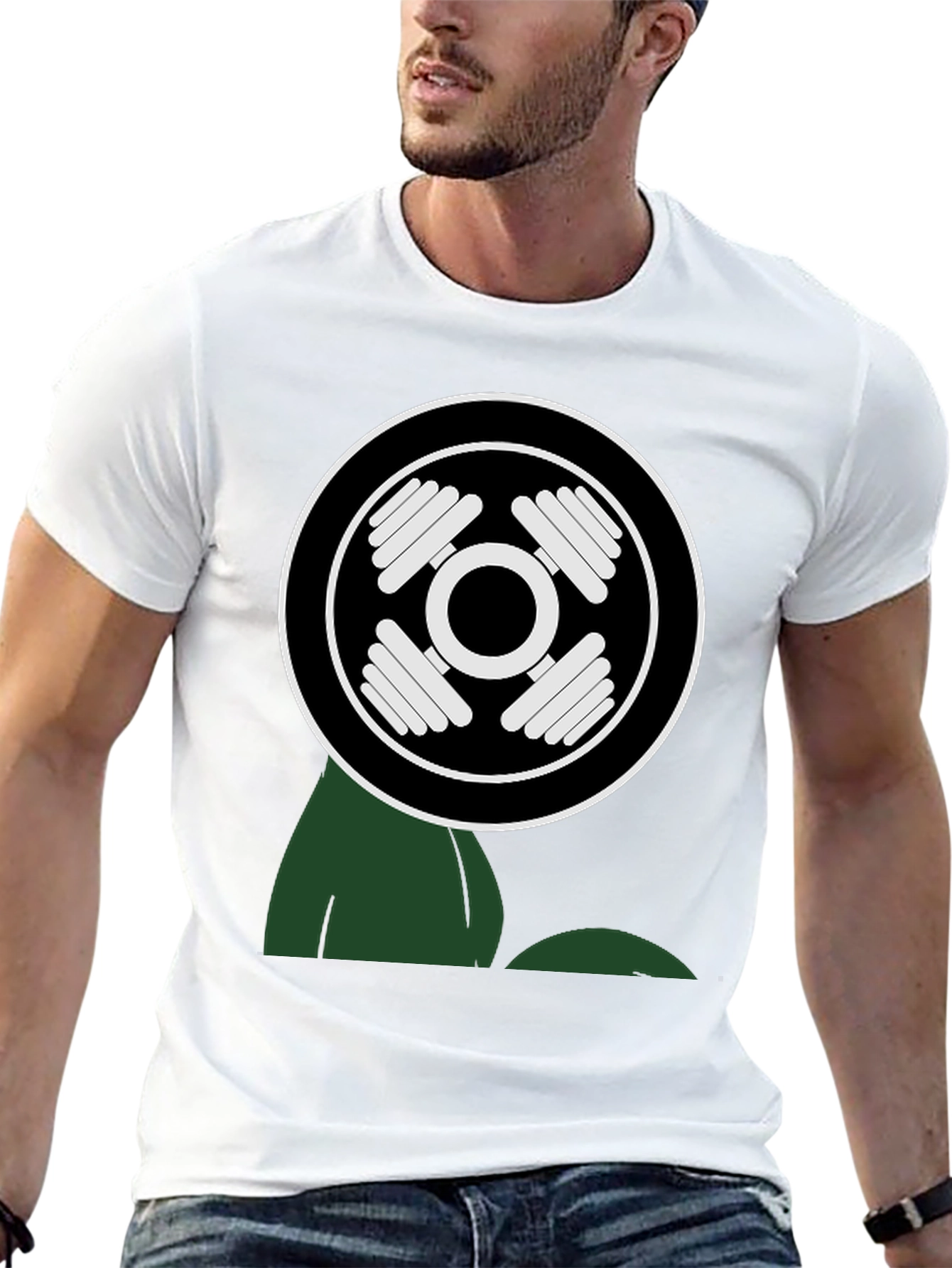 Workout Power T-Shirt - Black Cotton Gym Tee