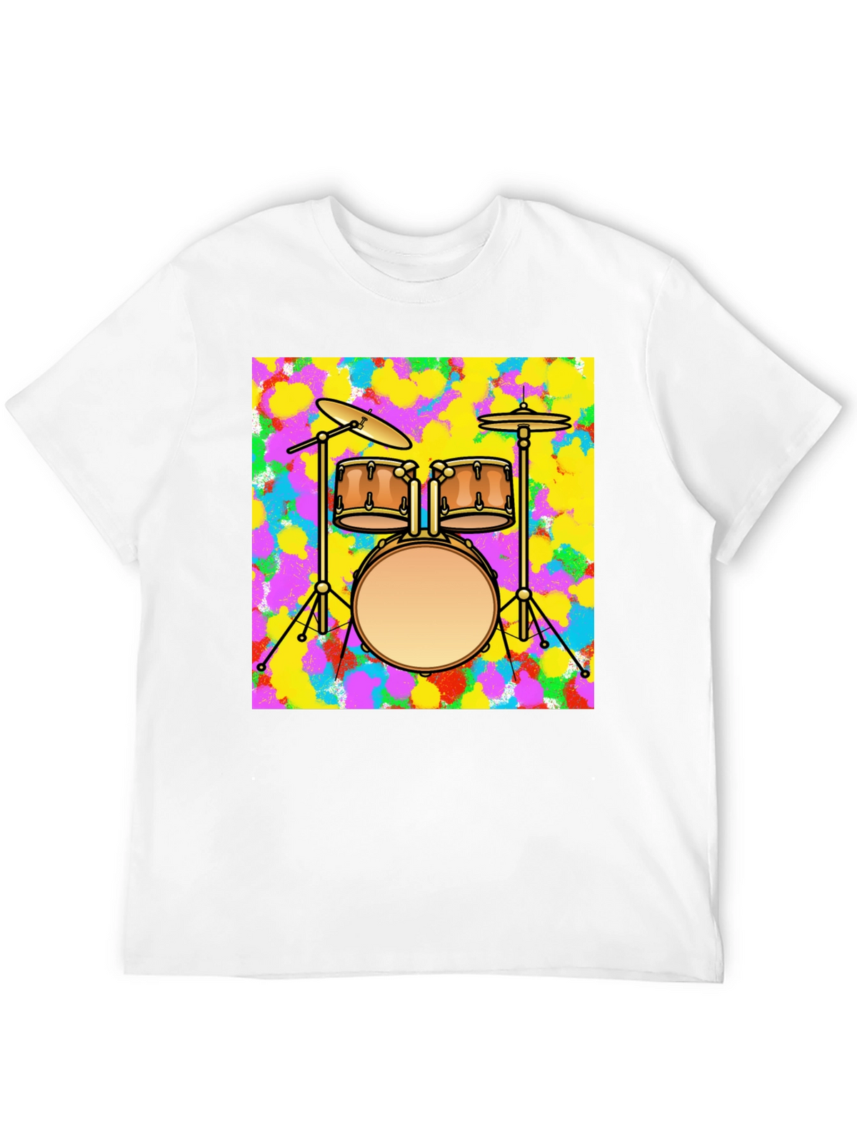Drum Set Graphic Tee - Music Lover T-Shirt