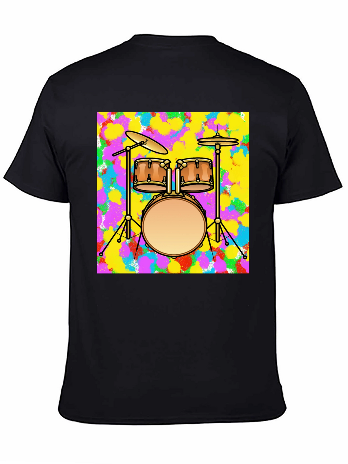 Drum Set Graphic Tee - Music Lover T-Shirt