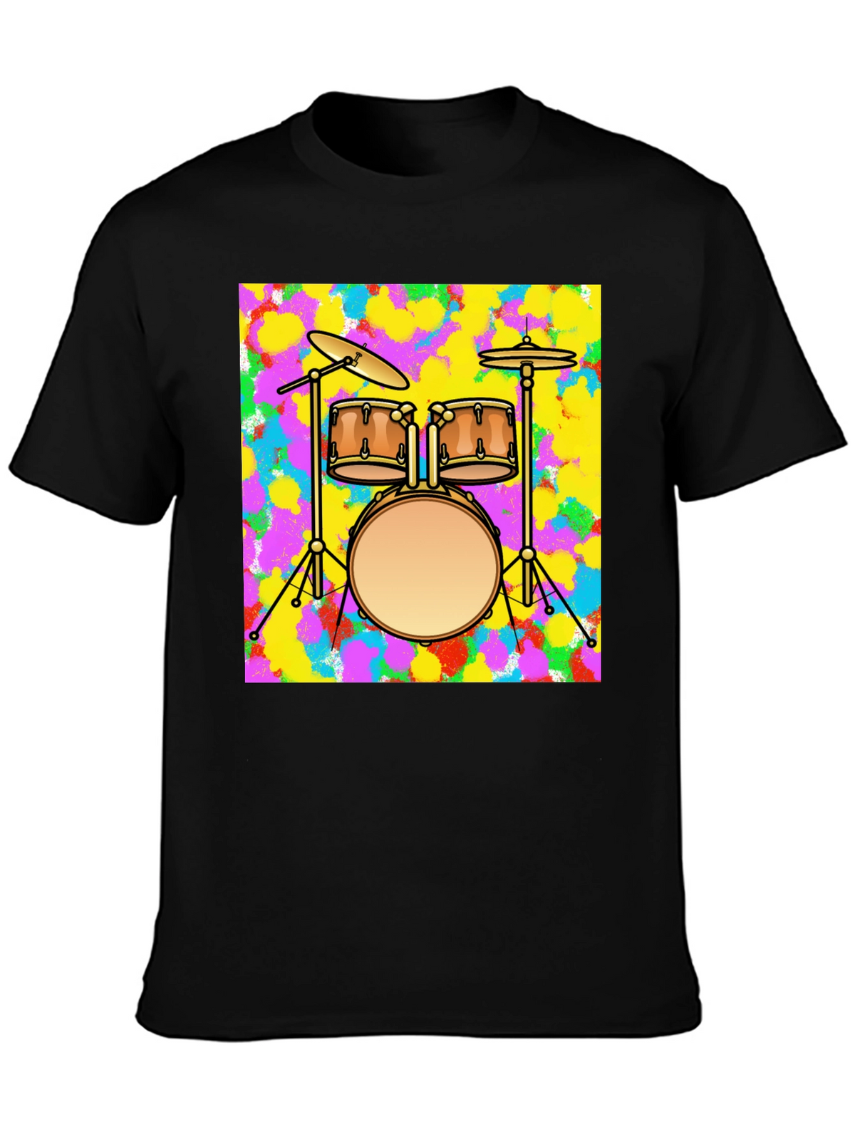 Drum Set Graphic Tee - Music Lover T-Shirt