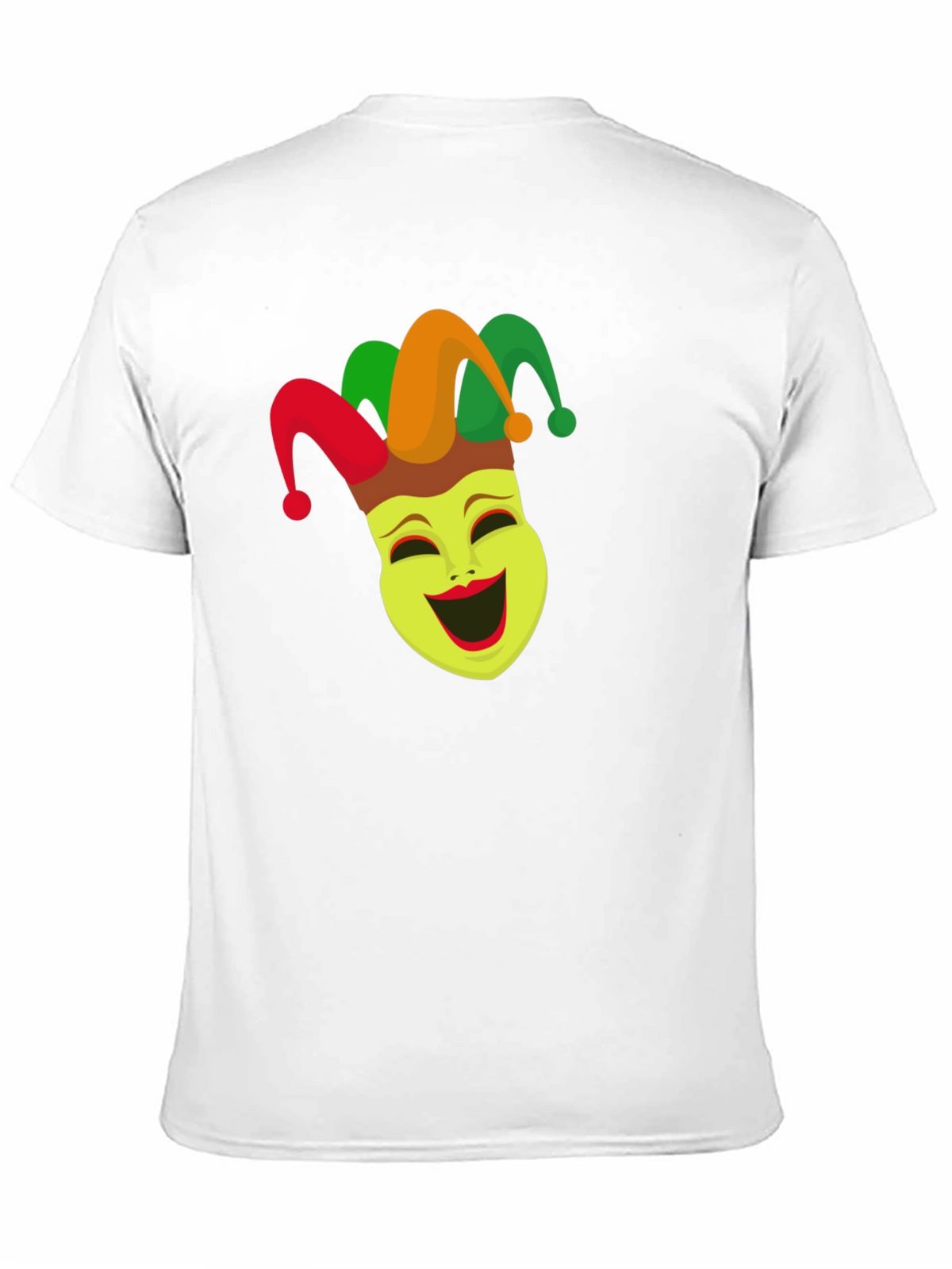 Jester Mask Graphic Tee - Black Crew Neck