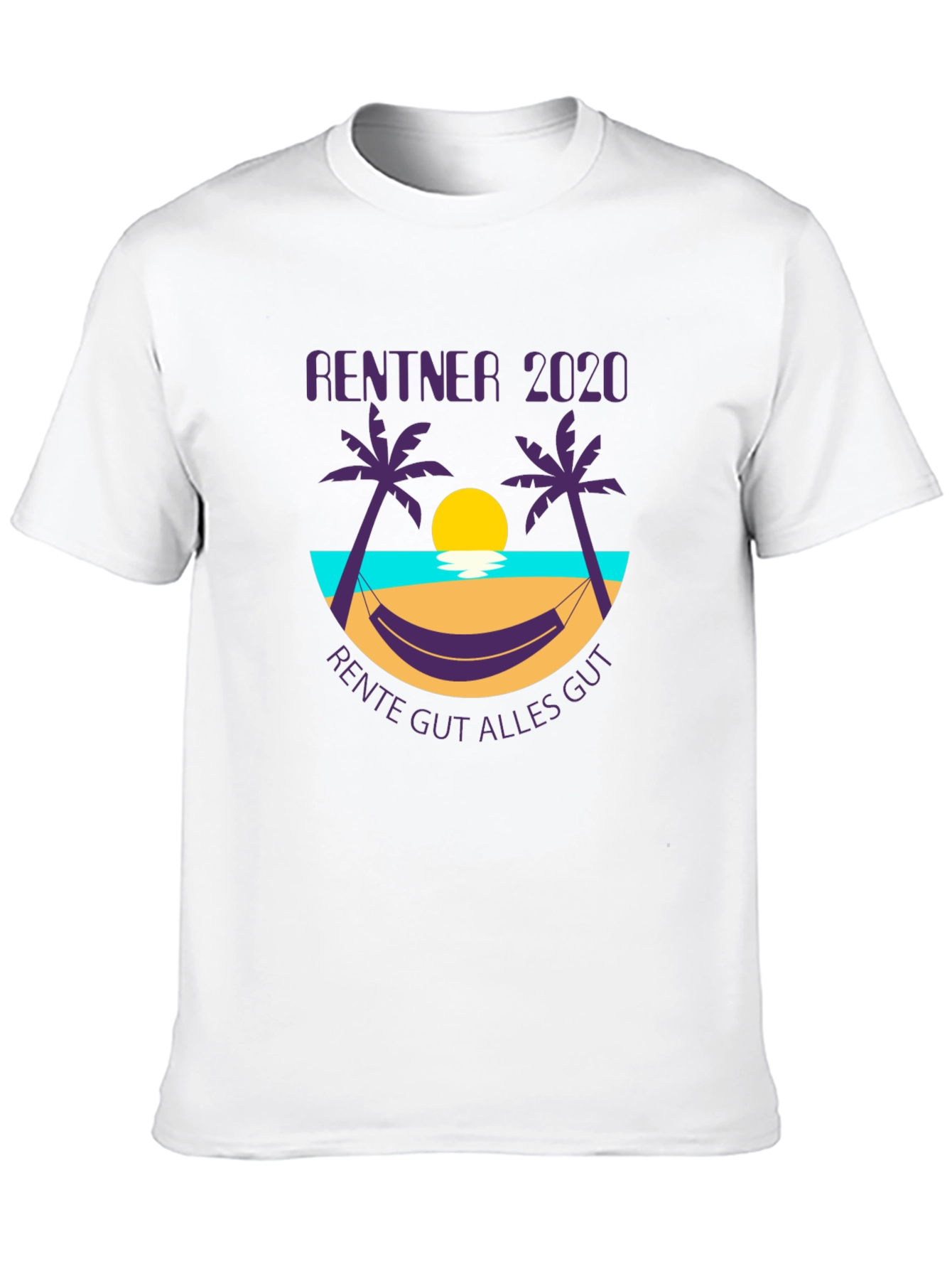 Rentner 2020 Graphic T-Shirt - Retirement Beach Design