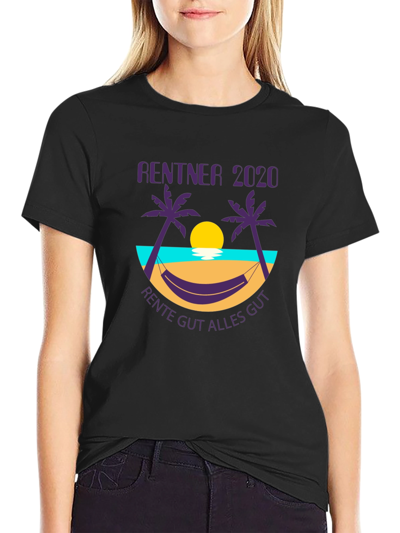 Rentner 2020 Graphic T-Shirt - Retirement Beach Design