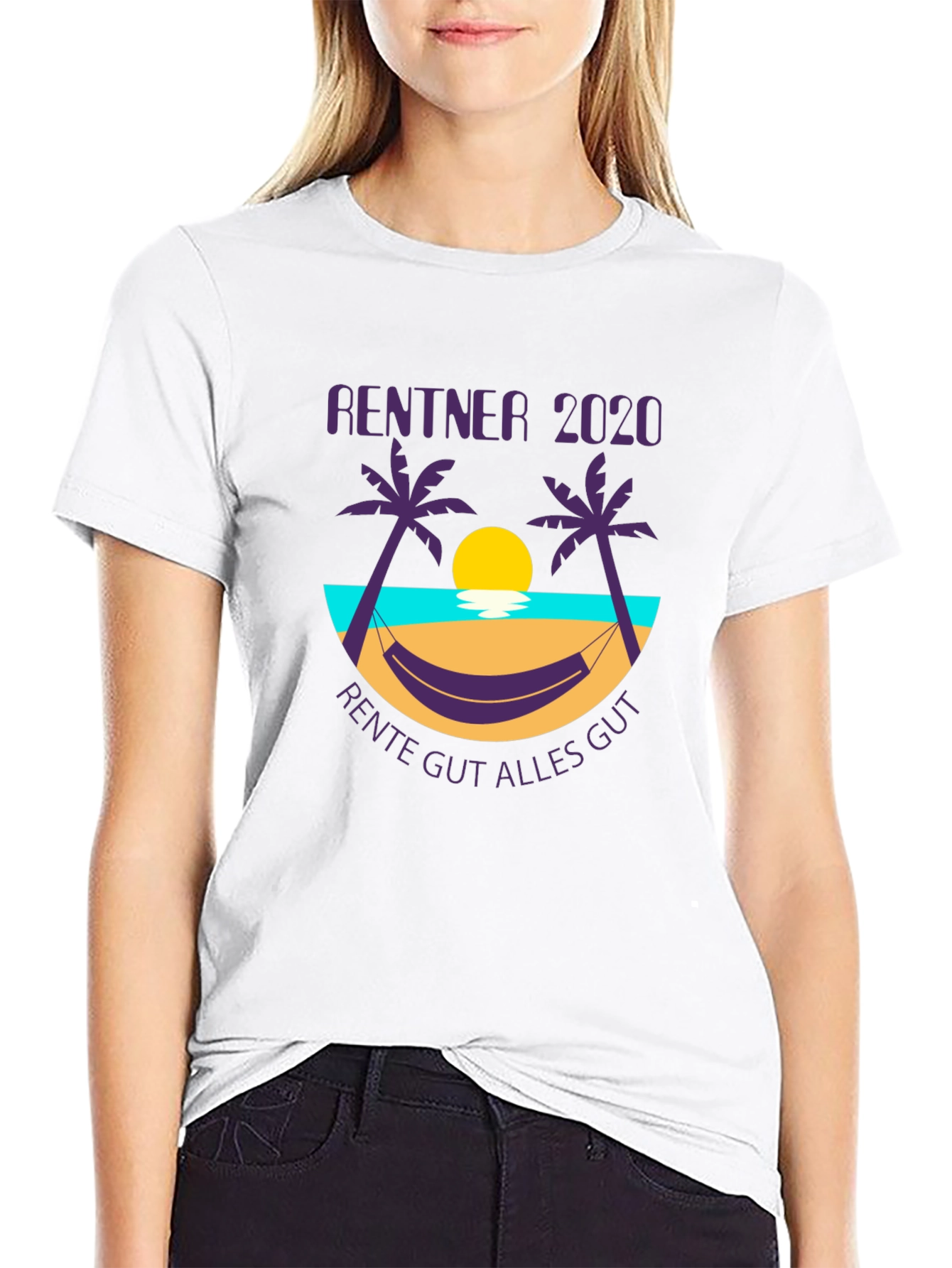 Rentner 2020 Graphic T-Shirt - Retirement Beach Design