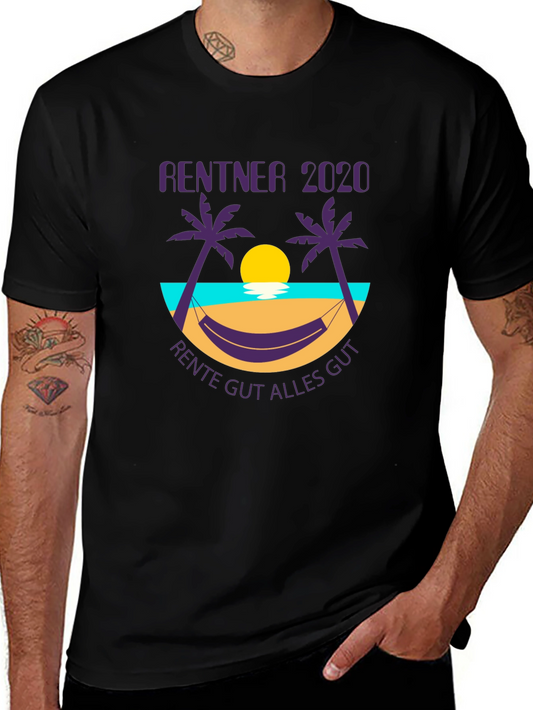 Rentner 2020 Graphic T-Shirt - Retirement Beach Design
