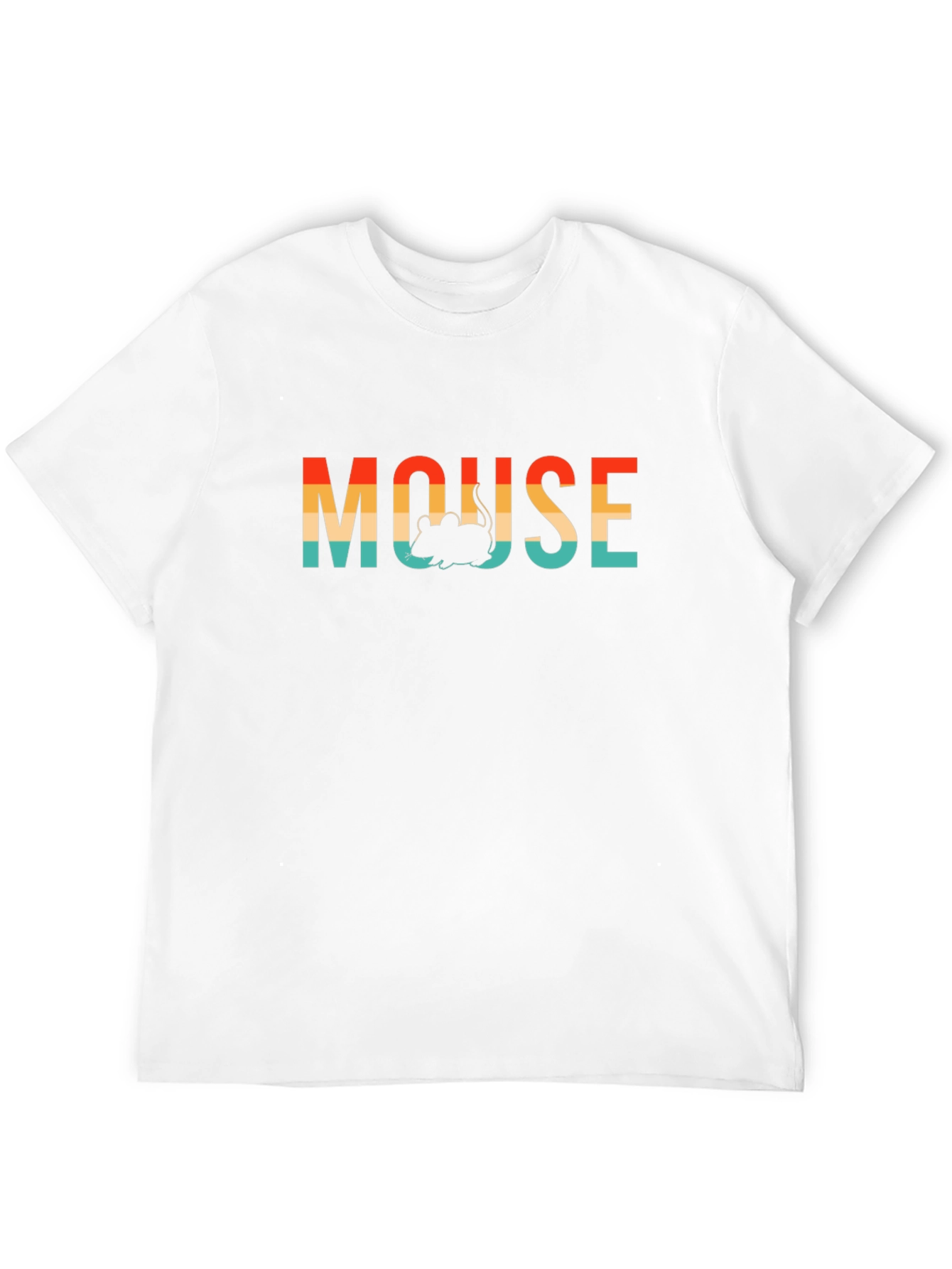 Retro Mouse Graphic Print Crew Neck T-Shirt