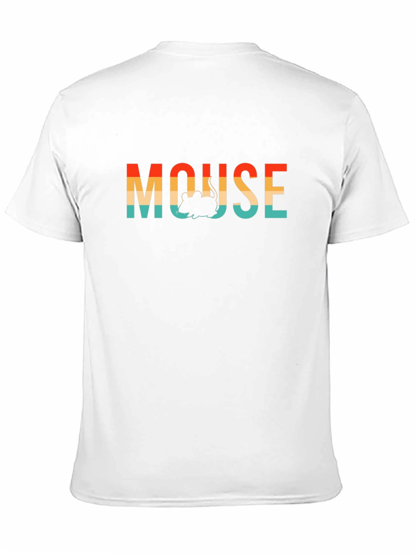 Retro Mouse Graphic Print Crew Neck T-Shirt