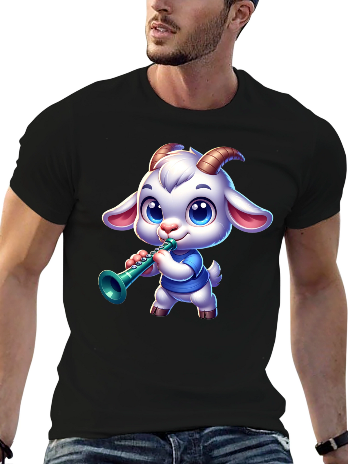 Goat Musician Graphic Tee