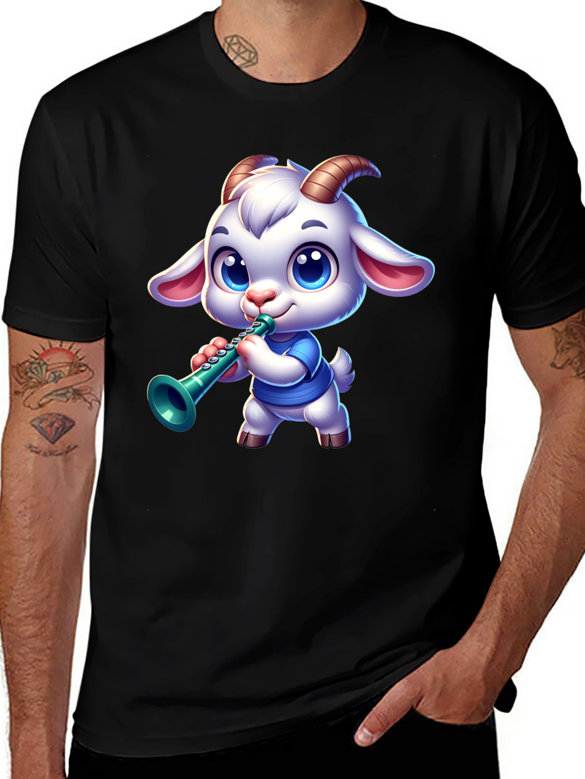 Goat Musician Graphic Tee