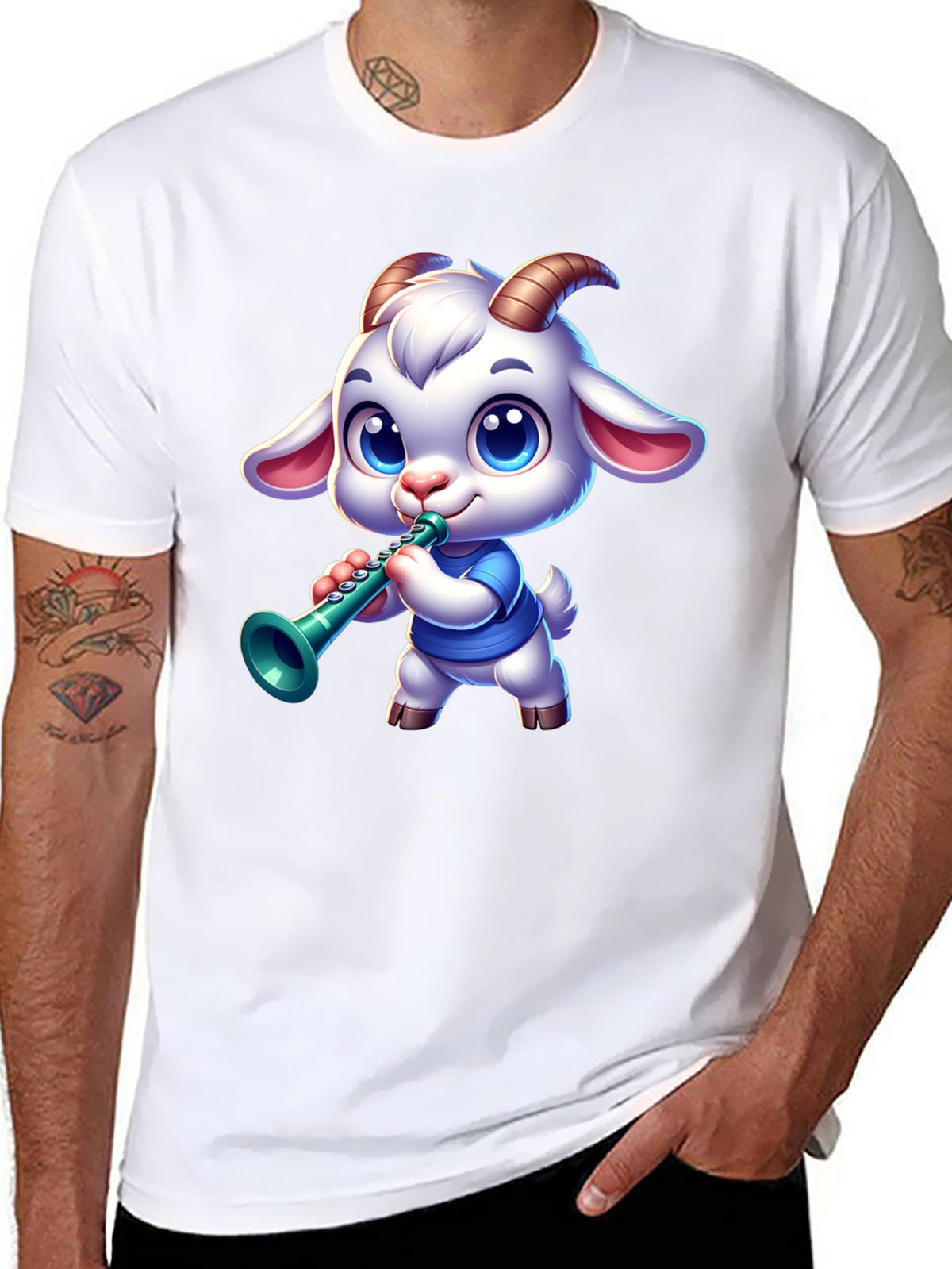 Goat Musician Graphic Tee