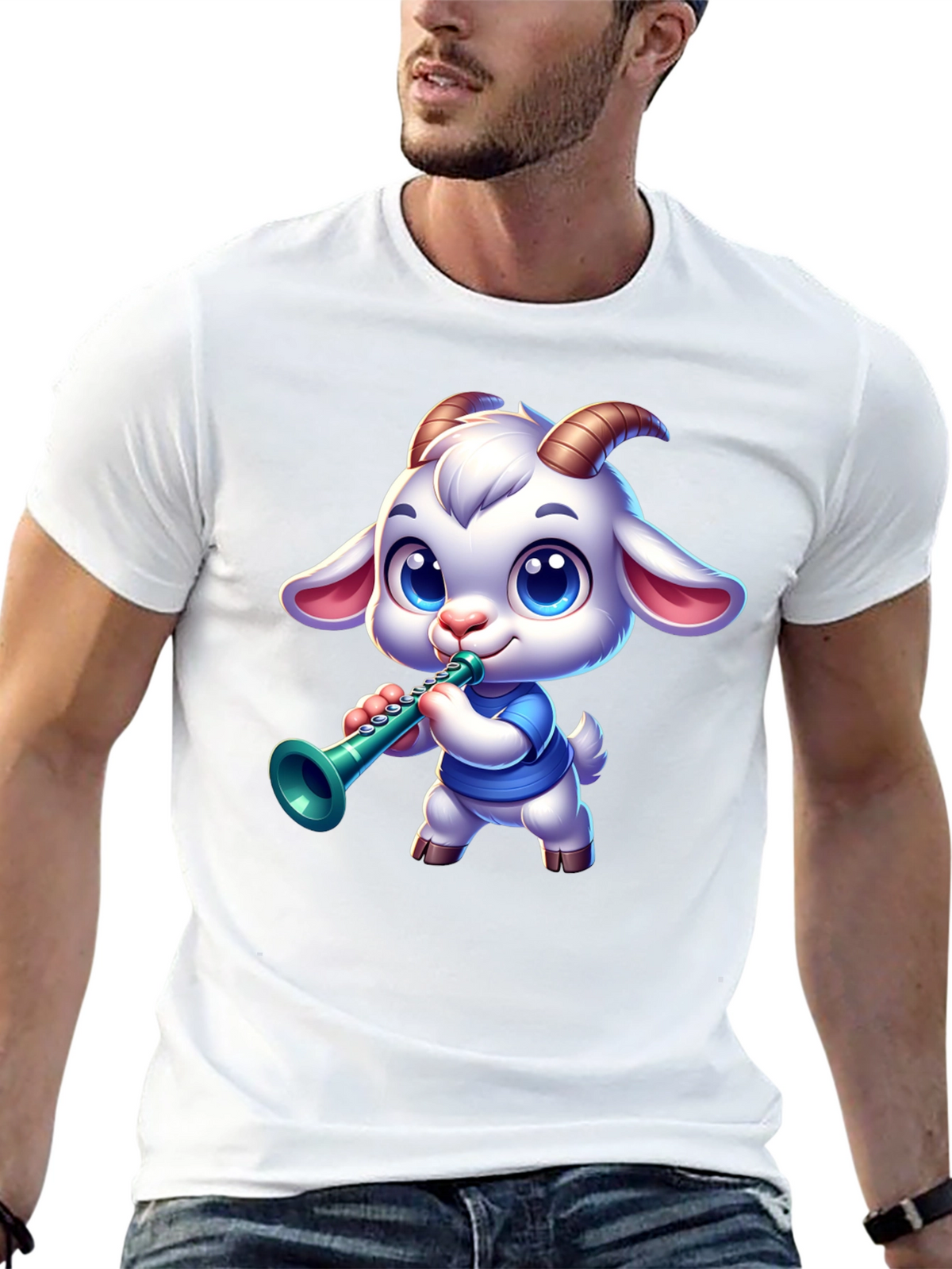 Goat Musician Graphic Tee