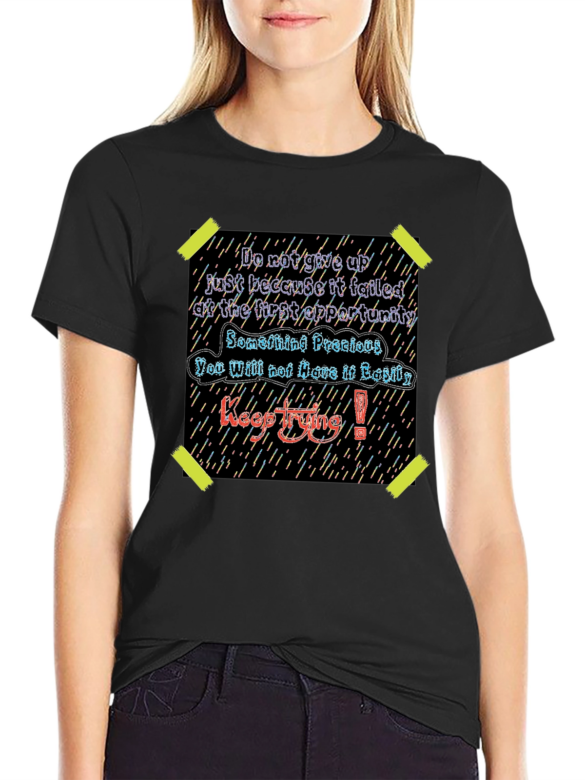 Motivational Keep Trying Graphic Tee