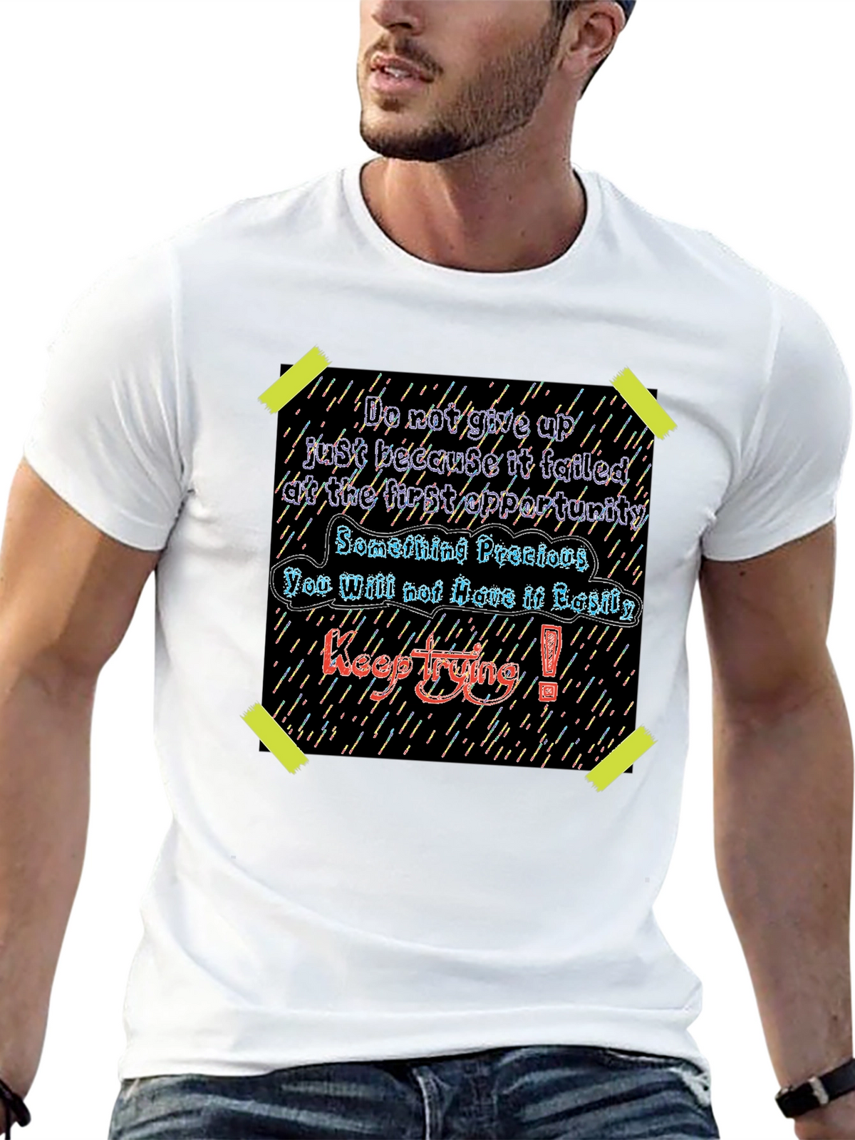 Motivational Keep Trying Graphic Tee