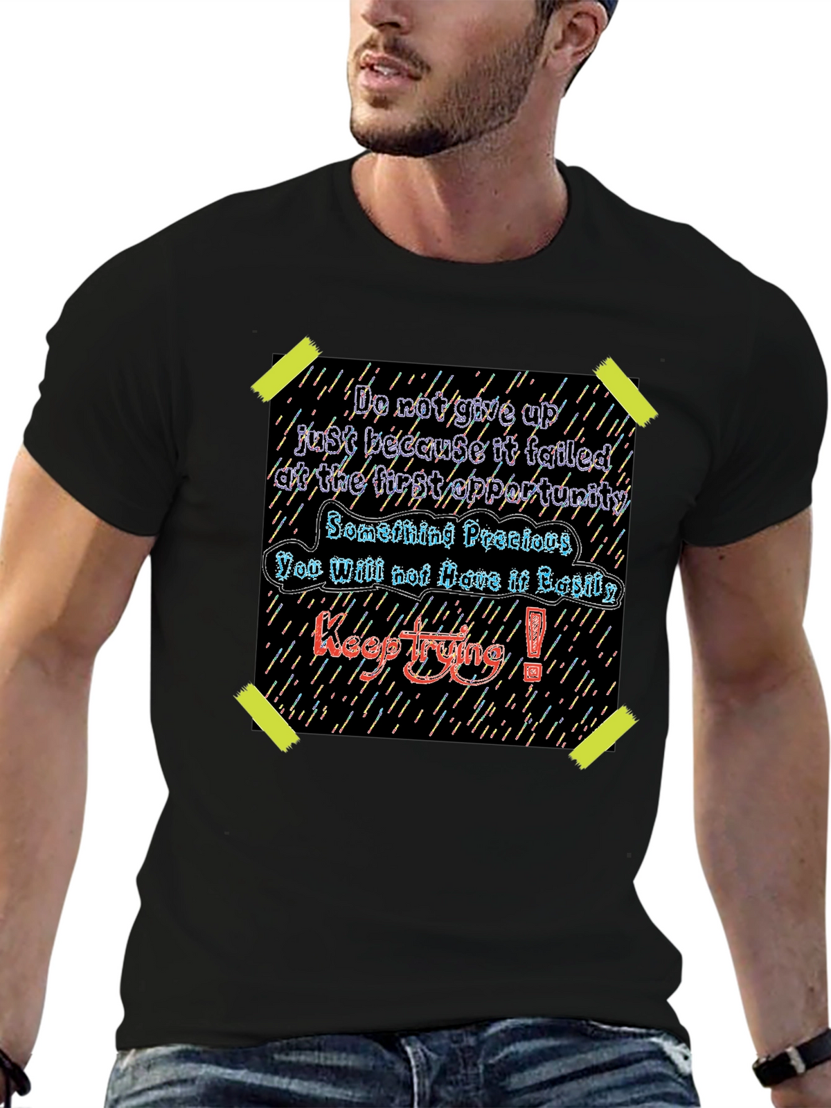 Motivational Keep Trying Graphic Tee