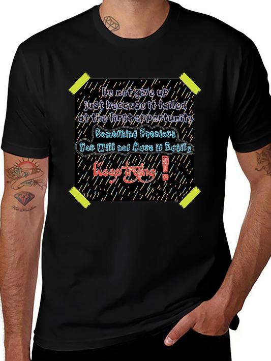 Motivational Keep Trying Graphic Tee