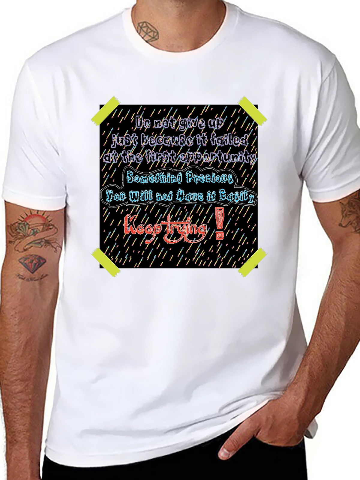 Motivational Keep Trying Graphic Tee