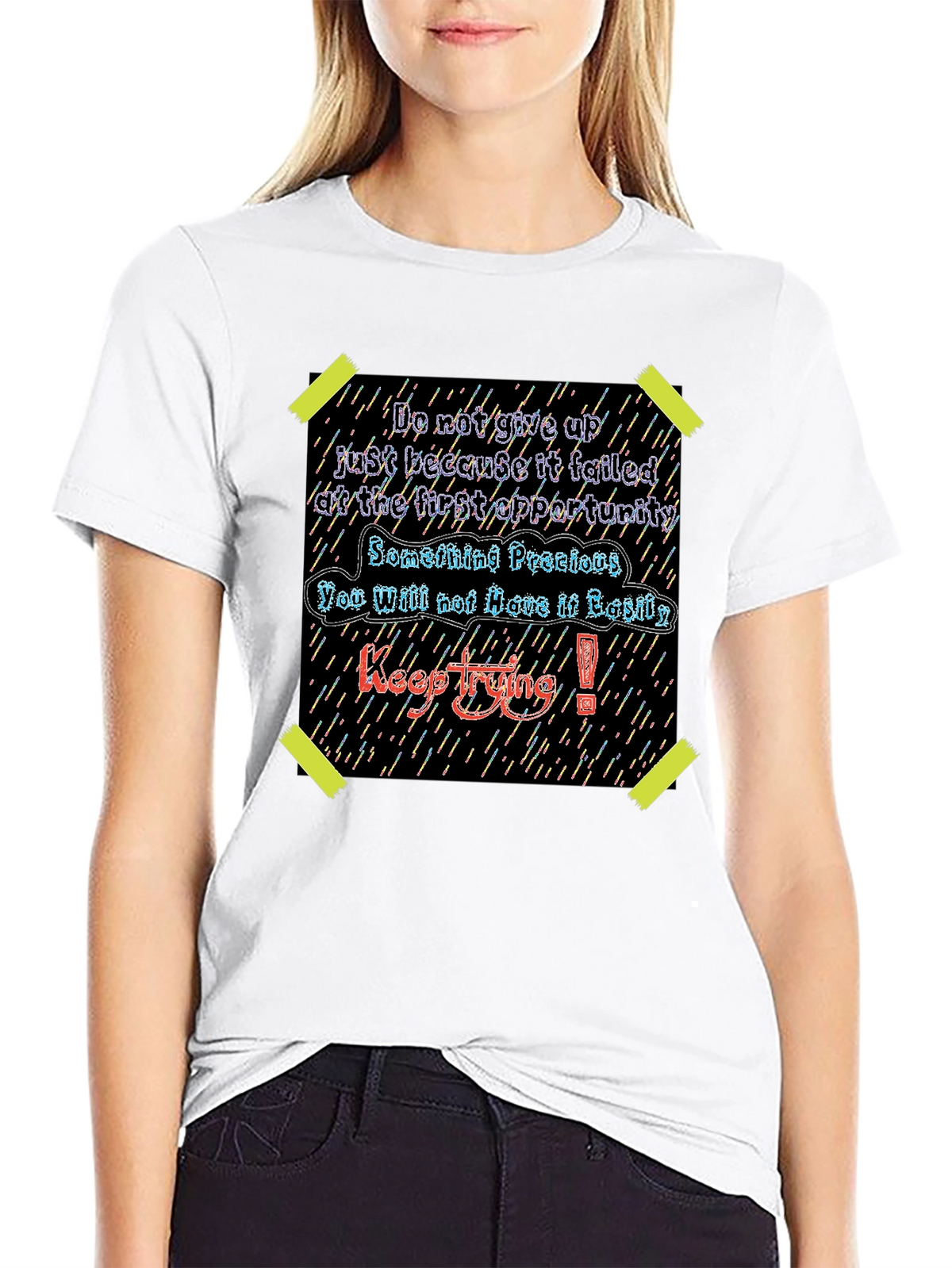 Motivational Keep Trying Graphic Tee