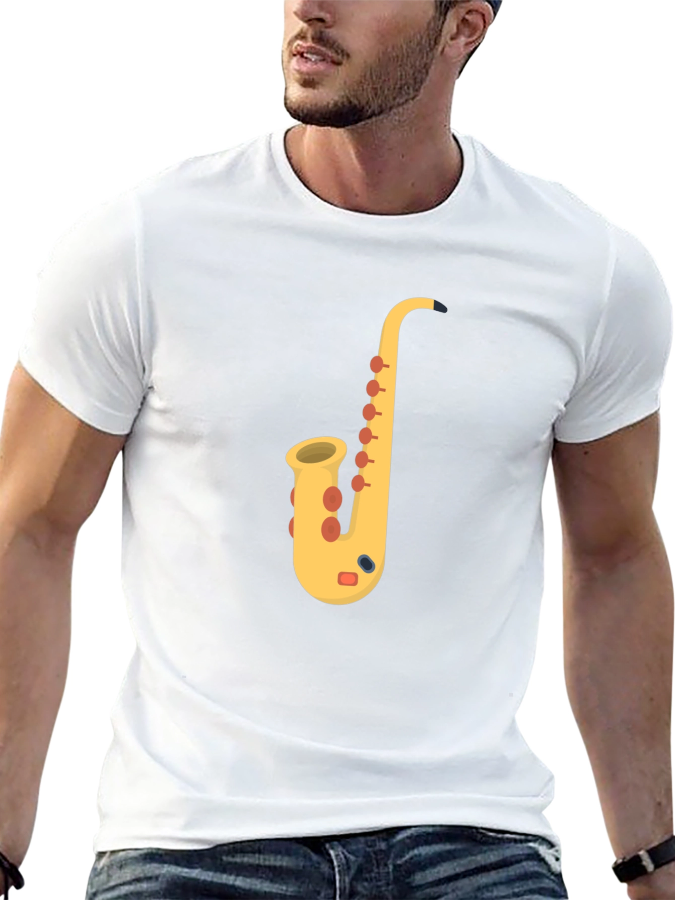 Saxophone Graphic Tee - Musicians Black T-Shirt