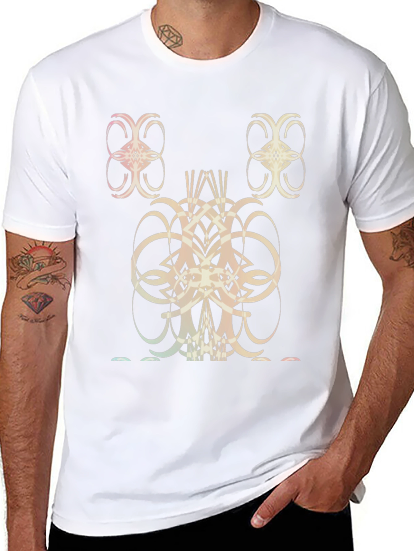 Abstract Graphic Black T-Shirt