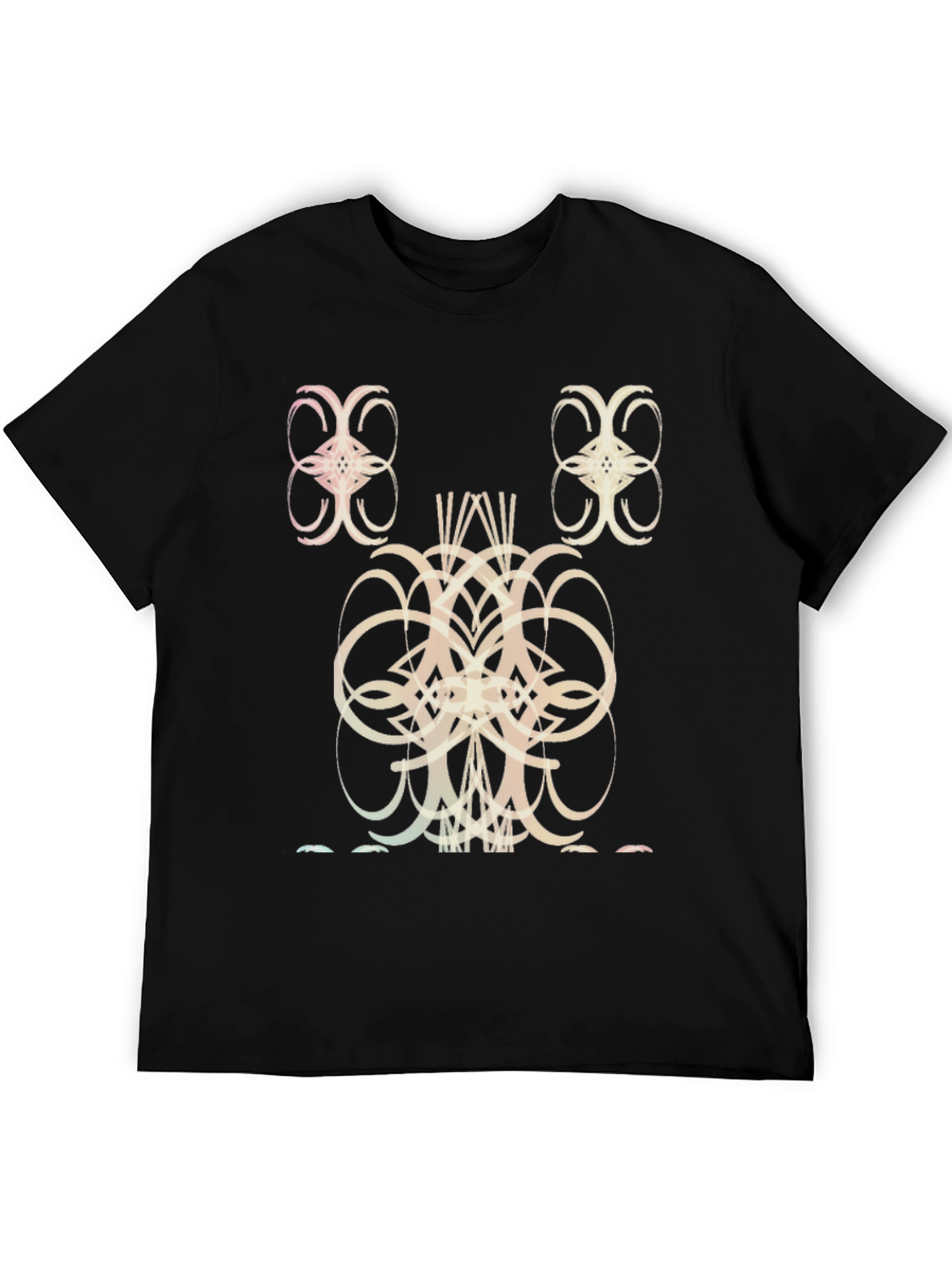 Abstract Graphic Black T-Shirt